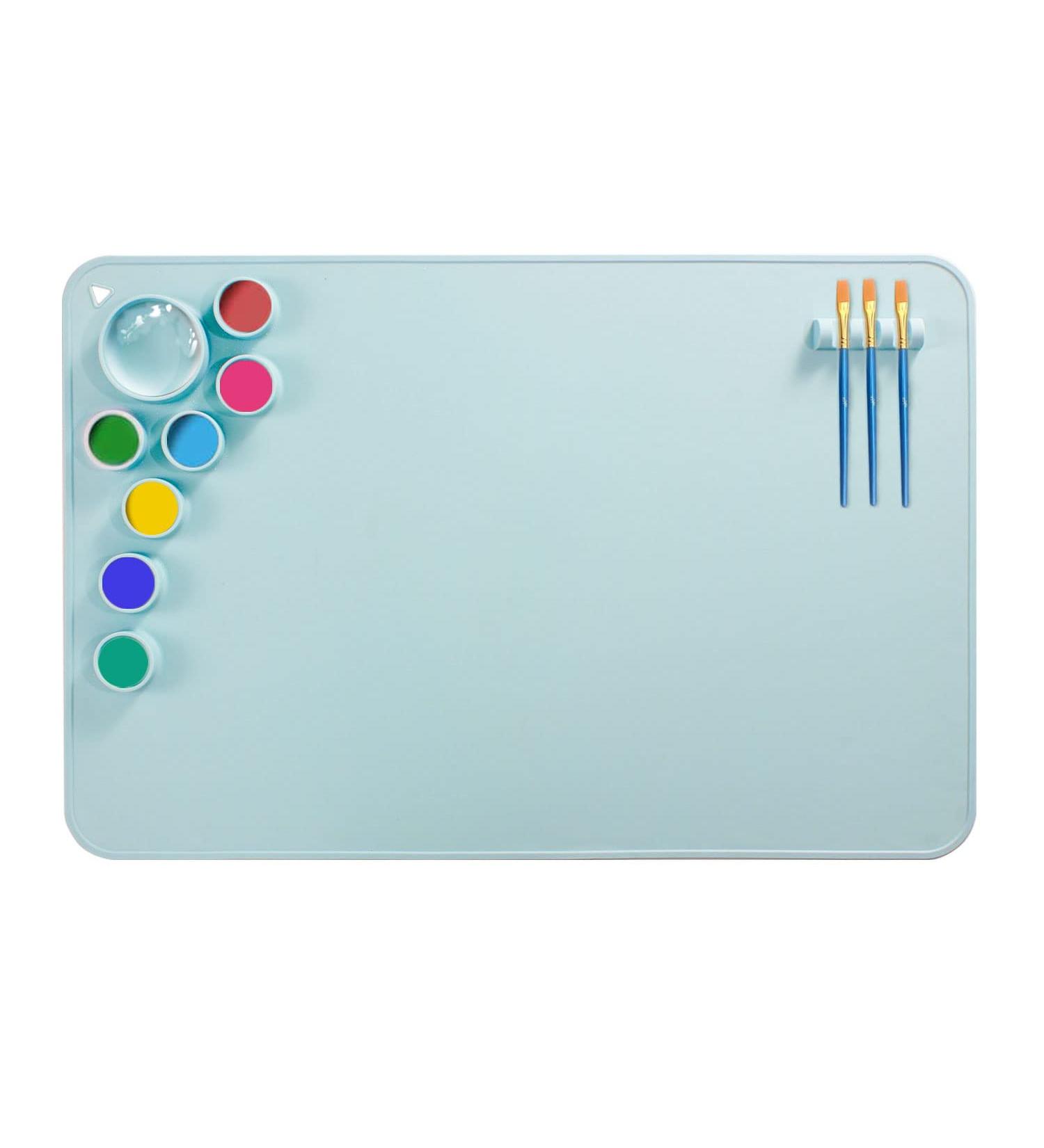 Large 24x16 Silicone Craft Mat for Resin Casting - Non Stick Heat-Resistant Pad for Art & Play Dough - Blue - Buy Online on GoSupps.com