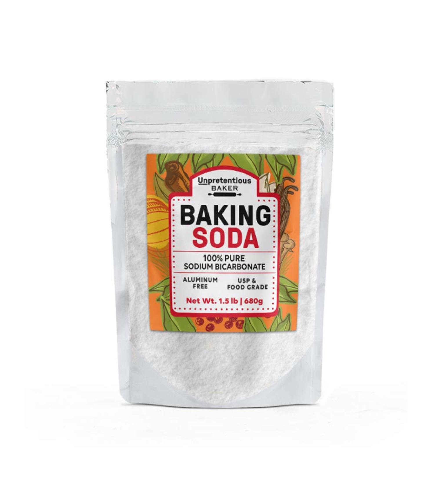 Unpretentious Baker Baking Soda 1.5 lb - Aluminum-Free, Non-GMO, Pure Sodium Bicarbonate - Buy Online on GoSupps.com