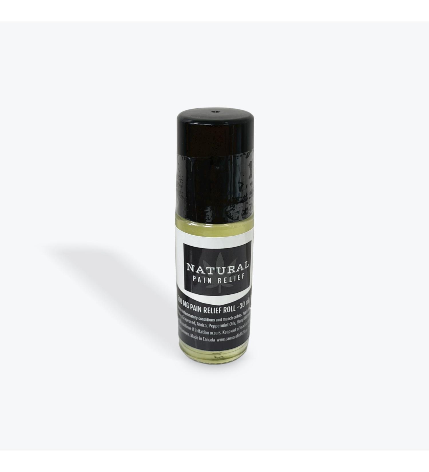 Canna Relief Roll On botanical oils in glass bottle with Cannabis Sativa Hemp Seed Oil Arnica and Peppermint. Contains natural soothing botanical oils with a light minty scent. - Buy Online on GoSupps.com