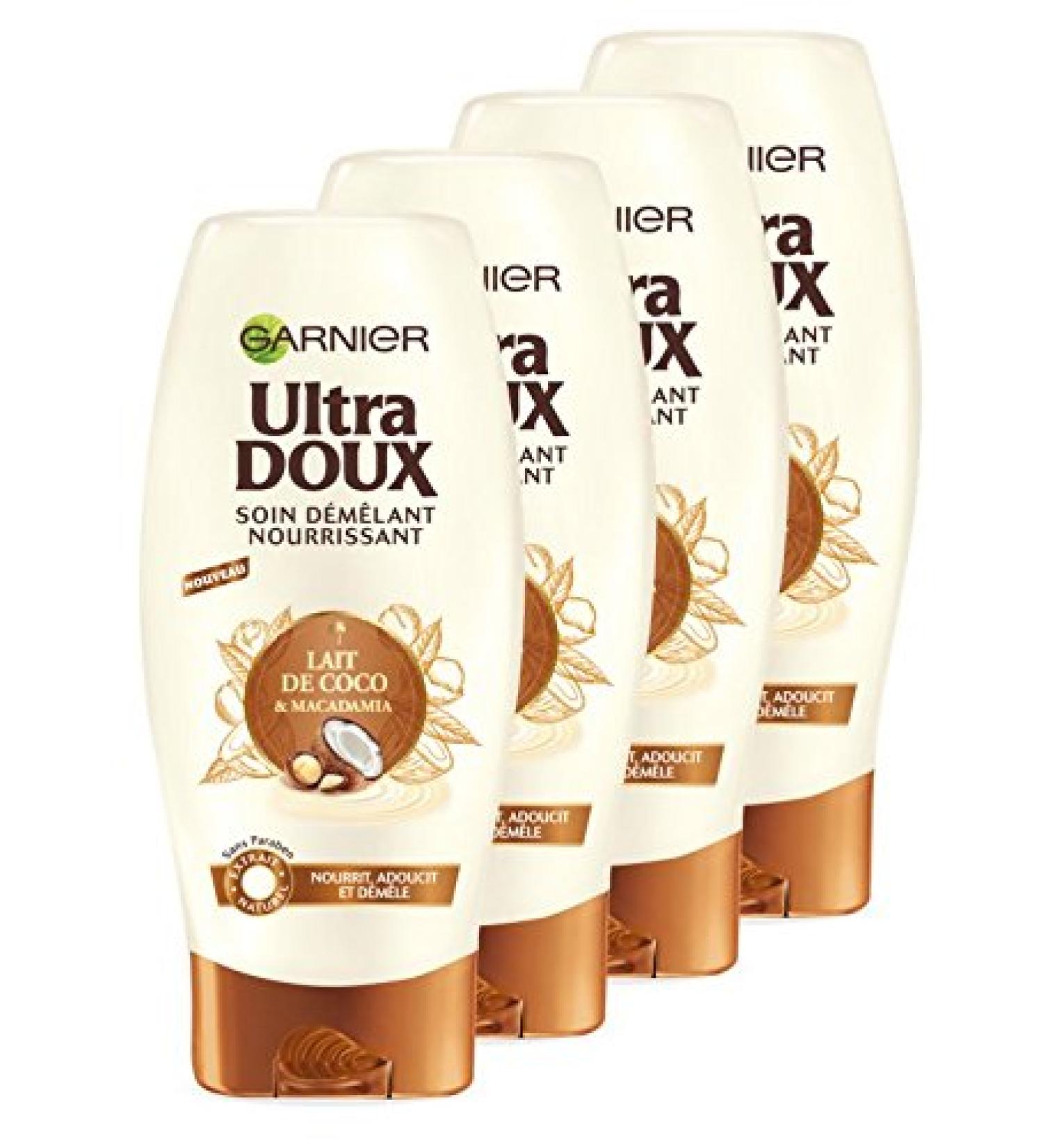 Garnier Ultra Doux Conditioner Coconut Milk Macadamia 200ml - Pack of 4