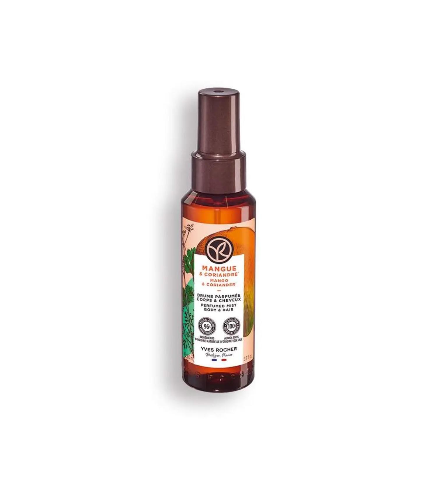 Yves Rocher Mango and Coriander Hair and Body Spray Long Lasting Mist Women 100 ml./3.3 fl.oz.