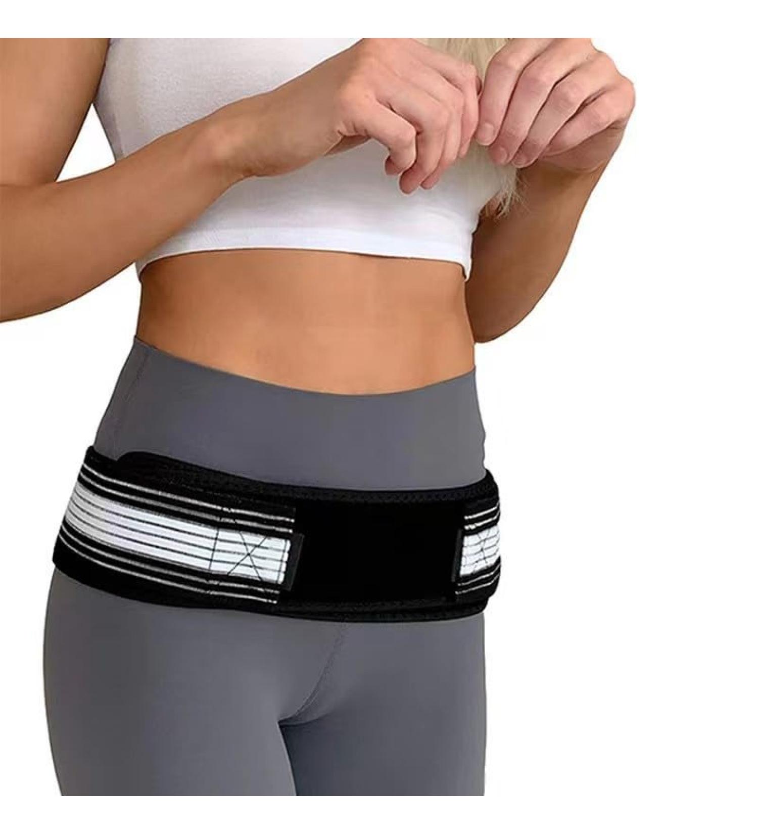 Sacroiliac Joint Support Band for Men & Women | Relieve Sciatica & Lower Back Pain | X-Large Stabilizing Belt - Buy Online on GoSupps.com