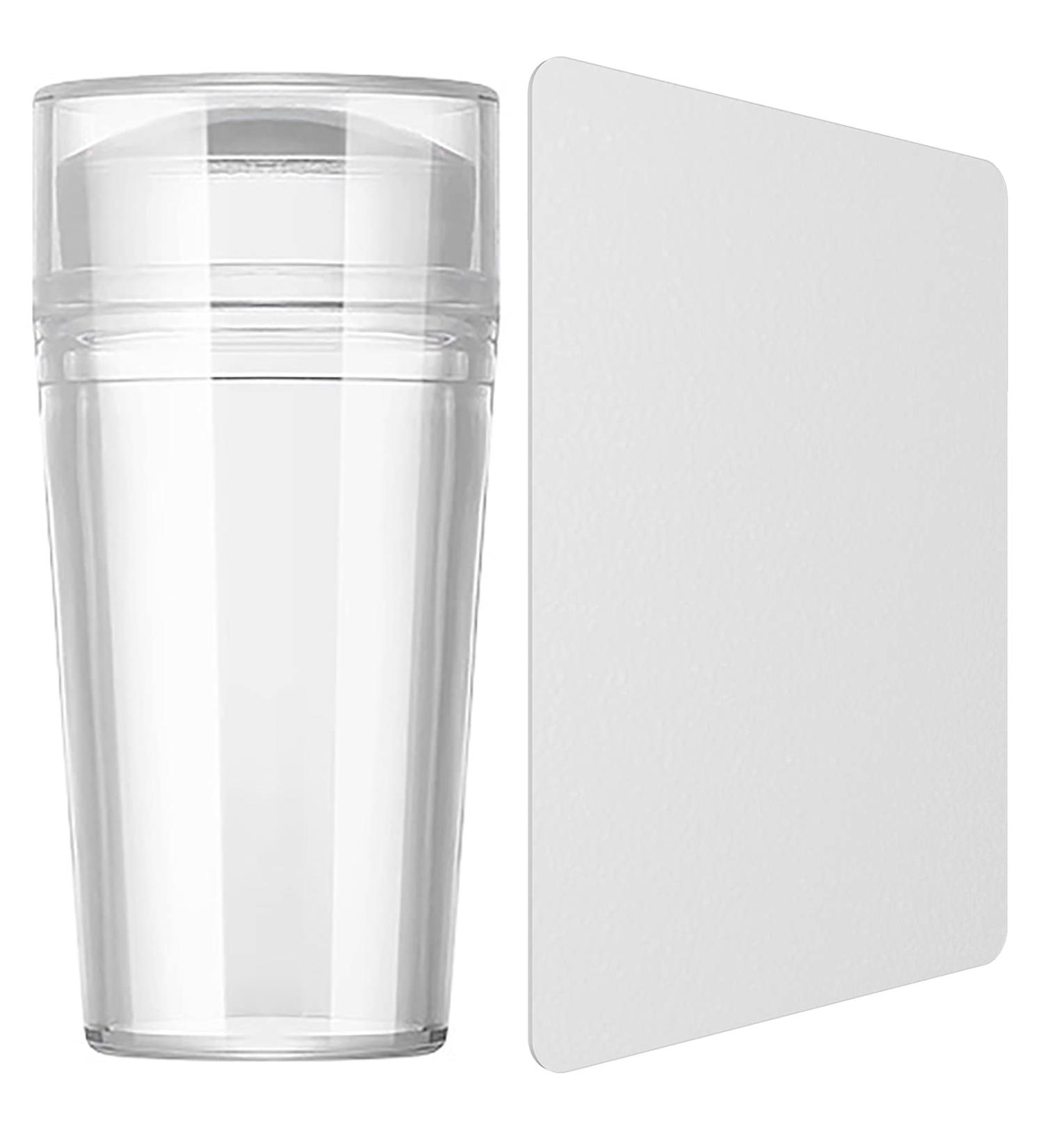 Nail Art Stamper: Silicone Clear Nail Stamping Jelly with Scraper - Transparent Body for DIY Nail Decor - Buy Online on GoSupps.com