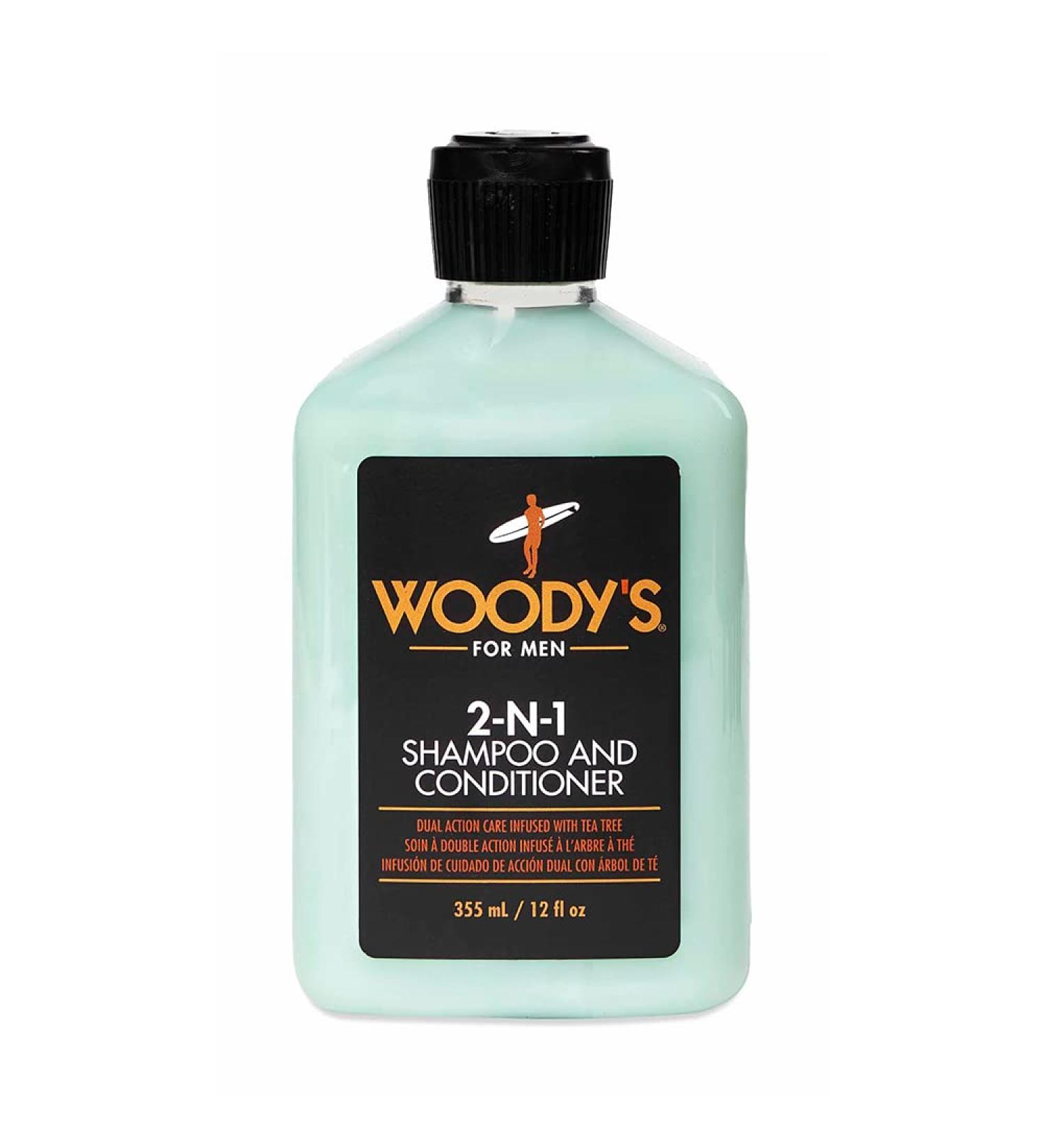 Buy Woody's 2-in-1 Thickening Shampoo & Conditioner for Men Fuller Thicker Hair & Healthier Scalp 12 oz | International Shipping - Buy Online on GoSupps.com