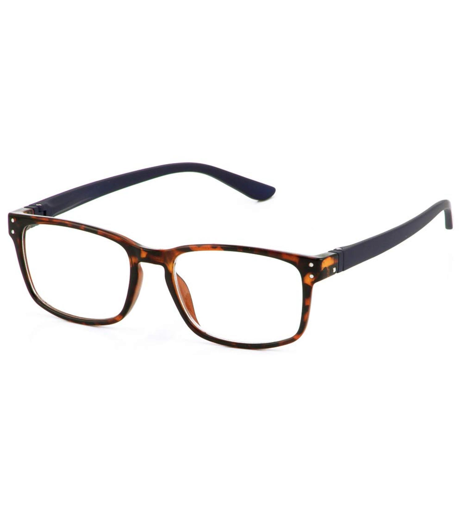BUNNY EYEZ DEAN Reading Glasses - Stylish Tortoise/Dark Navy 2.0x Readers with Tiltable & Flippable Frame for Chic Look - Shop Internationally - Buy Online on GoSupps.com