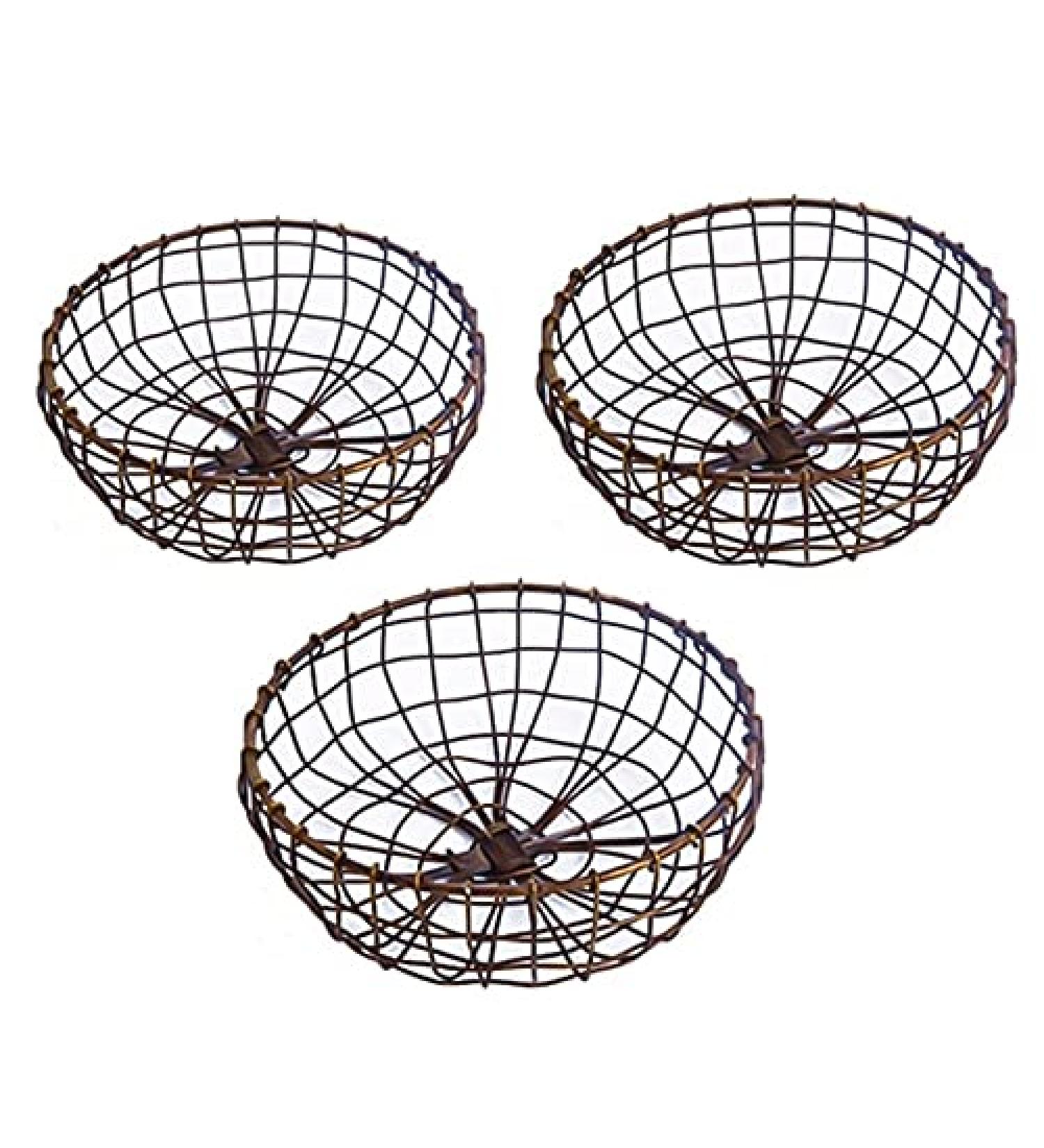 Fruit Basket Bowl Fruit Basket for Kitchen Countertop Metal Vegetable Storage Bowl Metal Mesh Wire Fruit Basket Fruit Bowls (Size : L) - Buy Online on GoSupps.com