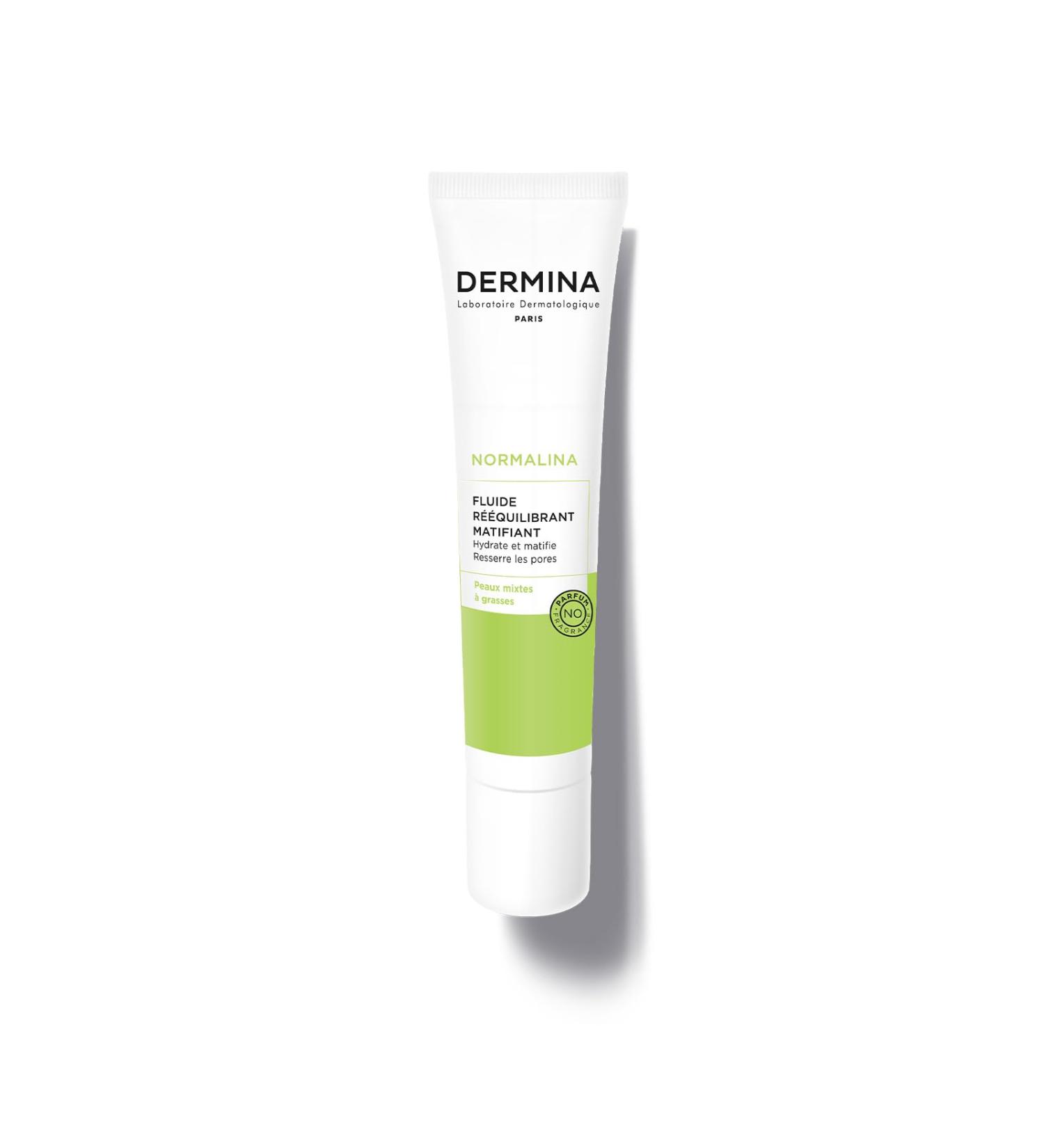 DERMINA Normalina - 40ml (Mattifying Rebalancing Fluid for Combination to Oily Skin) - Buy Online on GoSupps.com