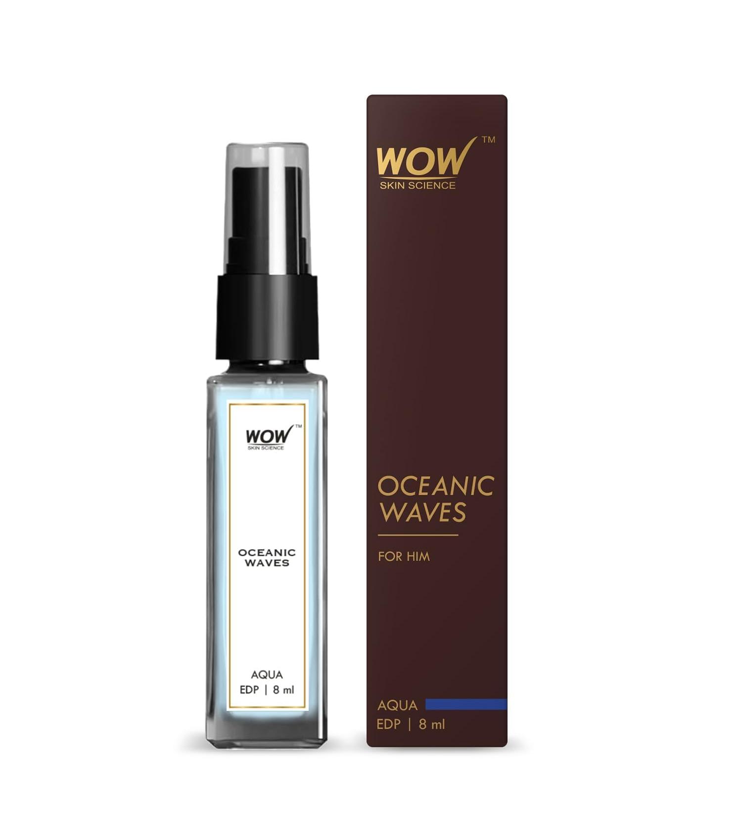 WO.W Skin Science Men Oceanic Waves | Aqua Eau De Parfum |Premium Valentine'S Day Gift | Long Lasting Luxury Aerosol Perfume For Him | 8mL - Buy Online on GoSupps.com