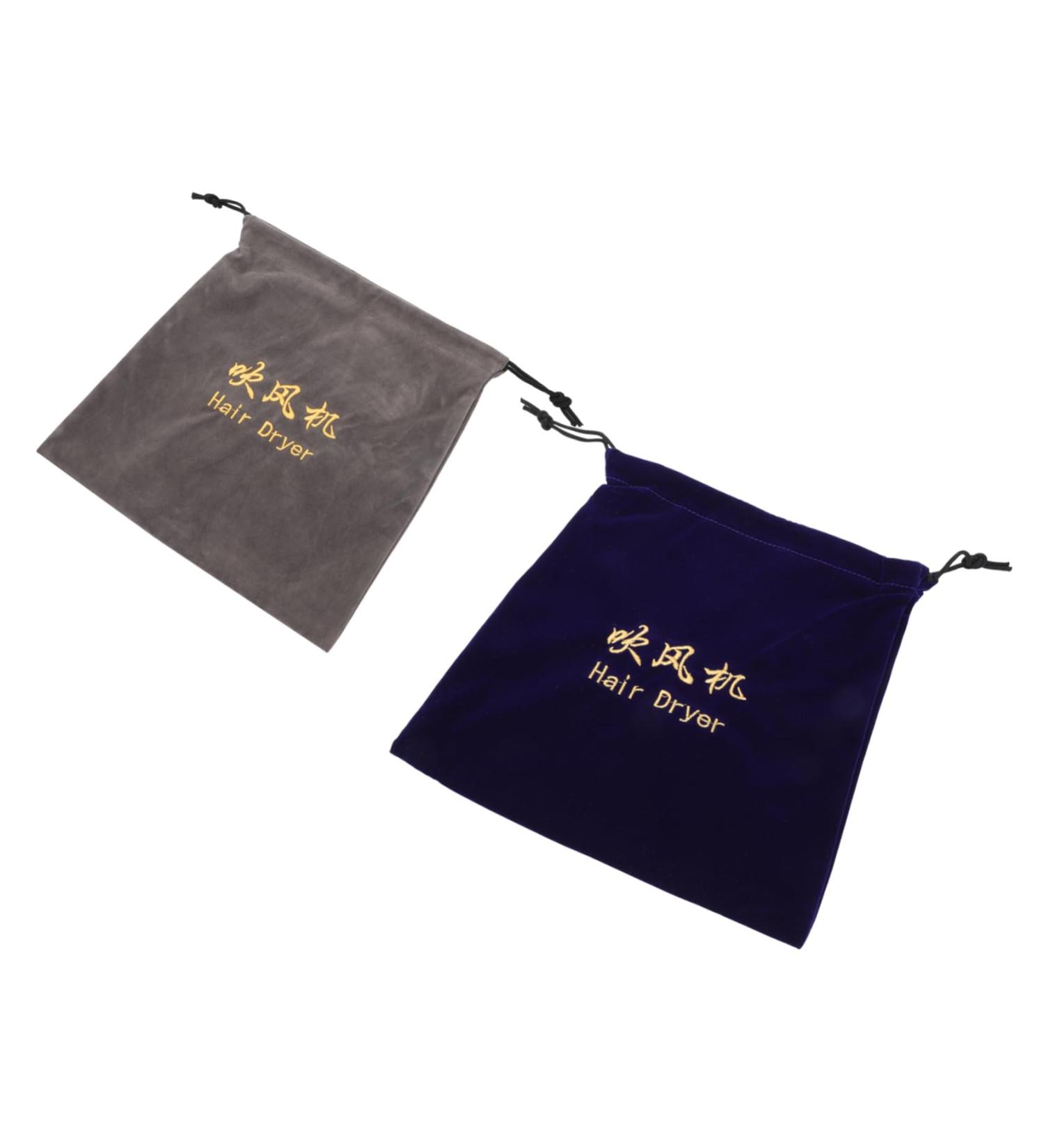 Baluue 4 Pcs Storage Bag Hair Blower Pouch Drawstring Hair Dryer Pouch Hair Blower Bag Mini Flocking Cloth - Buy Online on GoSupps.com