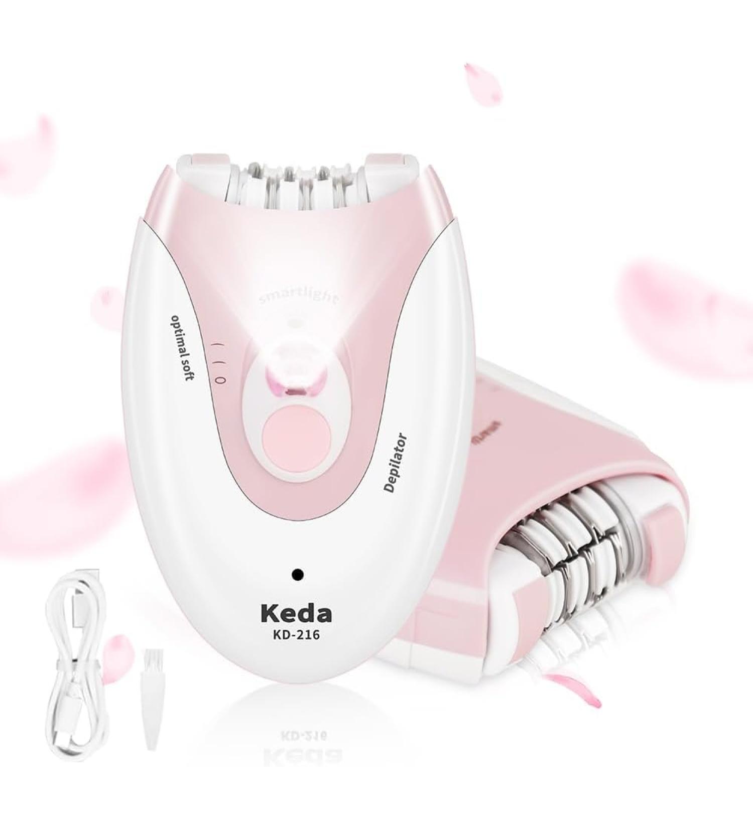 Pluxy Facial Epilator for Women - LED Light Two Speed Hair Removal for Face Bikini Arms Legs & Armpits - International Shipping Available - Buy Online on GoSupps.com