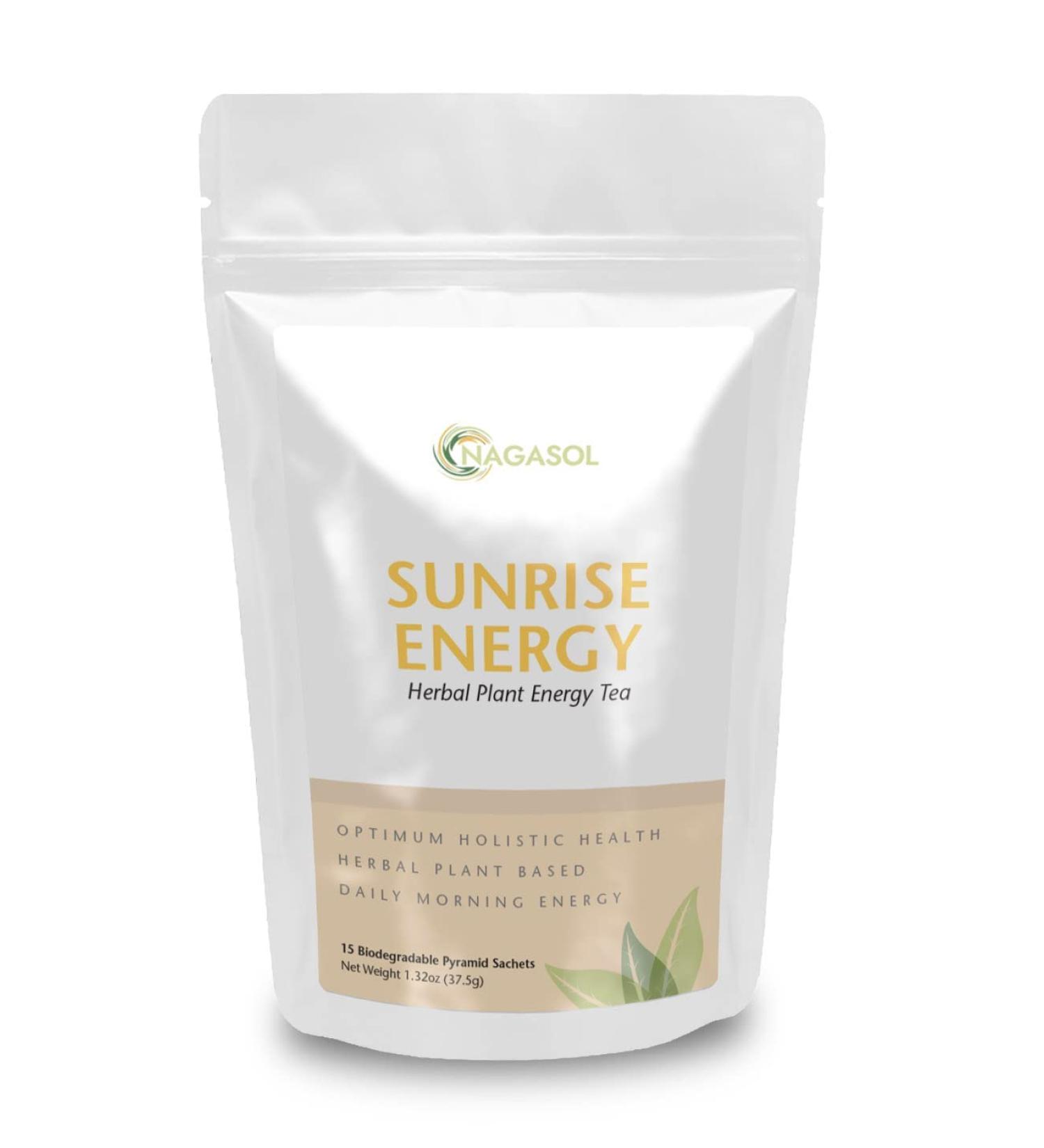 Organic Sunrise Energy Tea: Honeybush, Guayusa, Ashwagandha, Rooibos, Yerba Mate & Matcha Blend for Morning Power - Buy Online on GoSupps.com