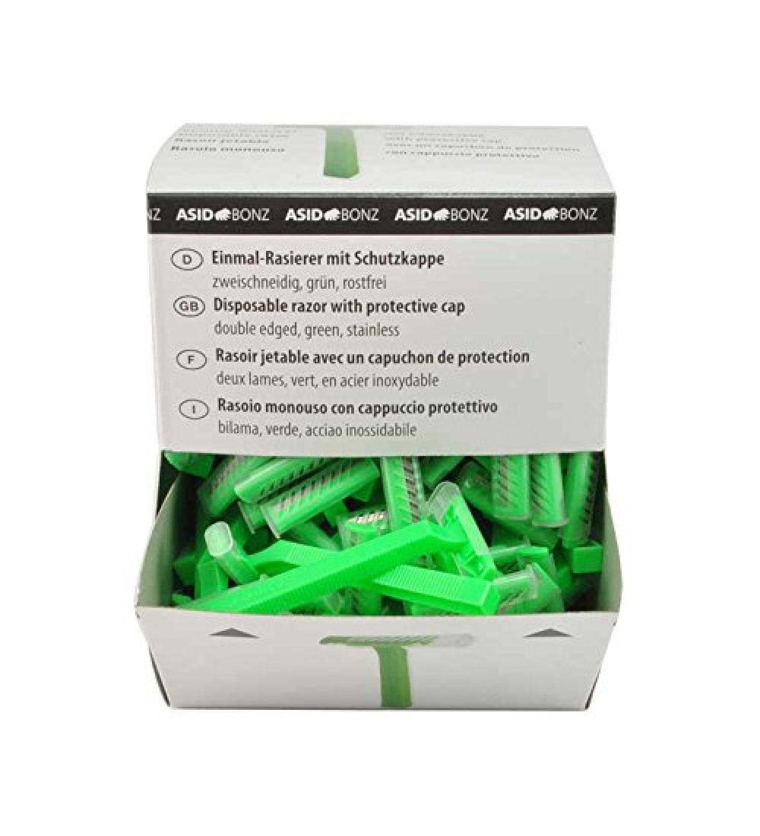 100 pieces of stainless steel disposable razors with protective cap double-edged disposable razors razors