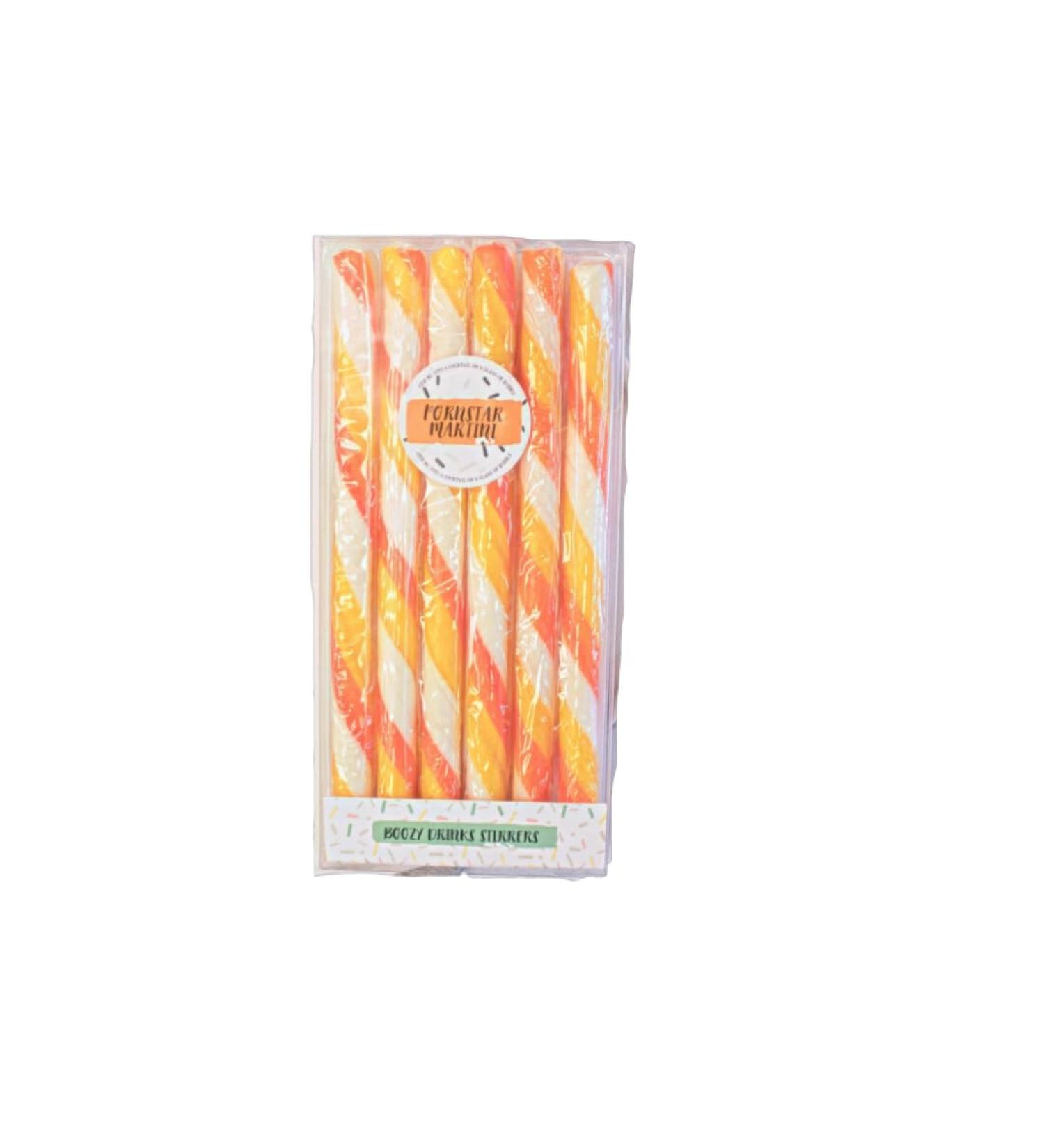 Pornstar Martini Edible Drinks Stirrers | Alcoholic Sweets | Passion Fruit Cocktial | Made With Real Alcohol | 6 x 18g Stirrers - Buy Online on GoSupps.com