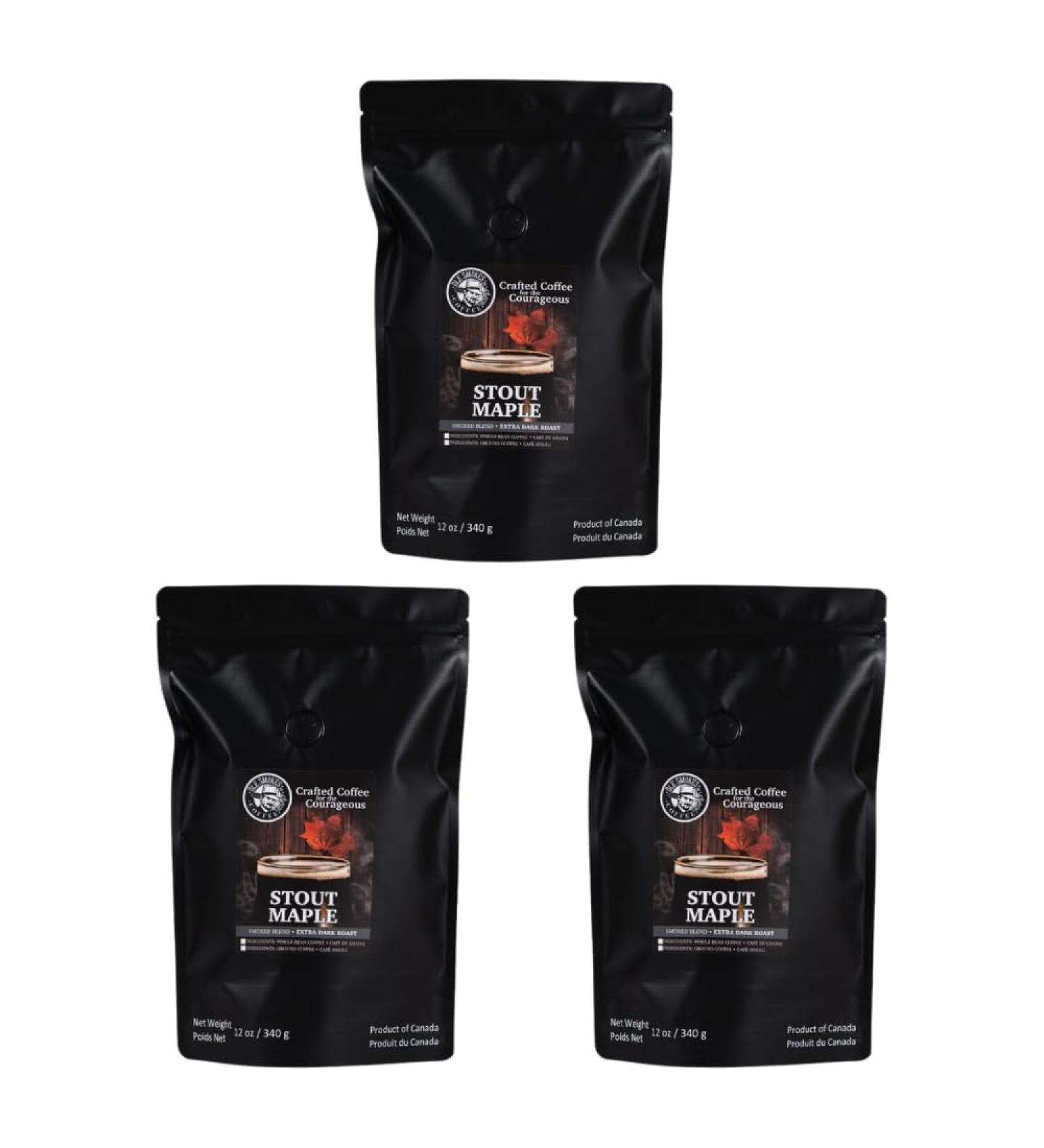 OLE Smokes Coffee | Whole Bean Coffee | Extra Dark Roast | Smoked Blend | Stout Maple | 12 OZ Bag | Pack of 3 - Buy Online on GoSupps.com