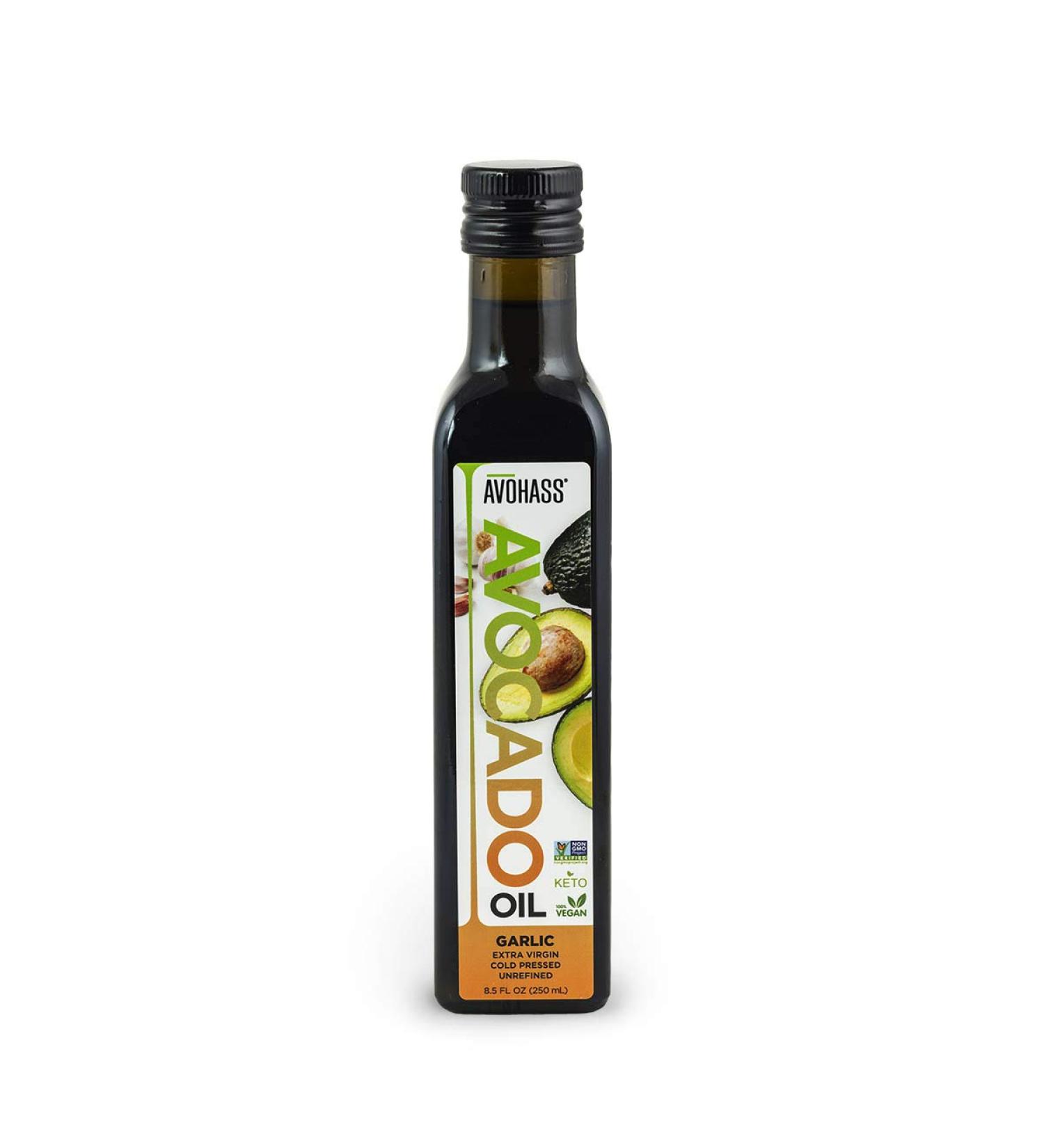 Avohass New Zealand Garlic Avocado Oil 8.5 fl oz Bottle - Buy Online on GoSupps.com