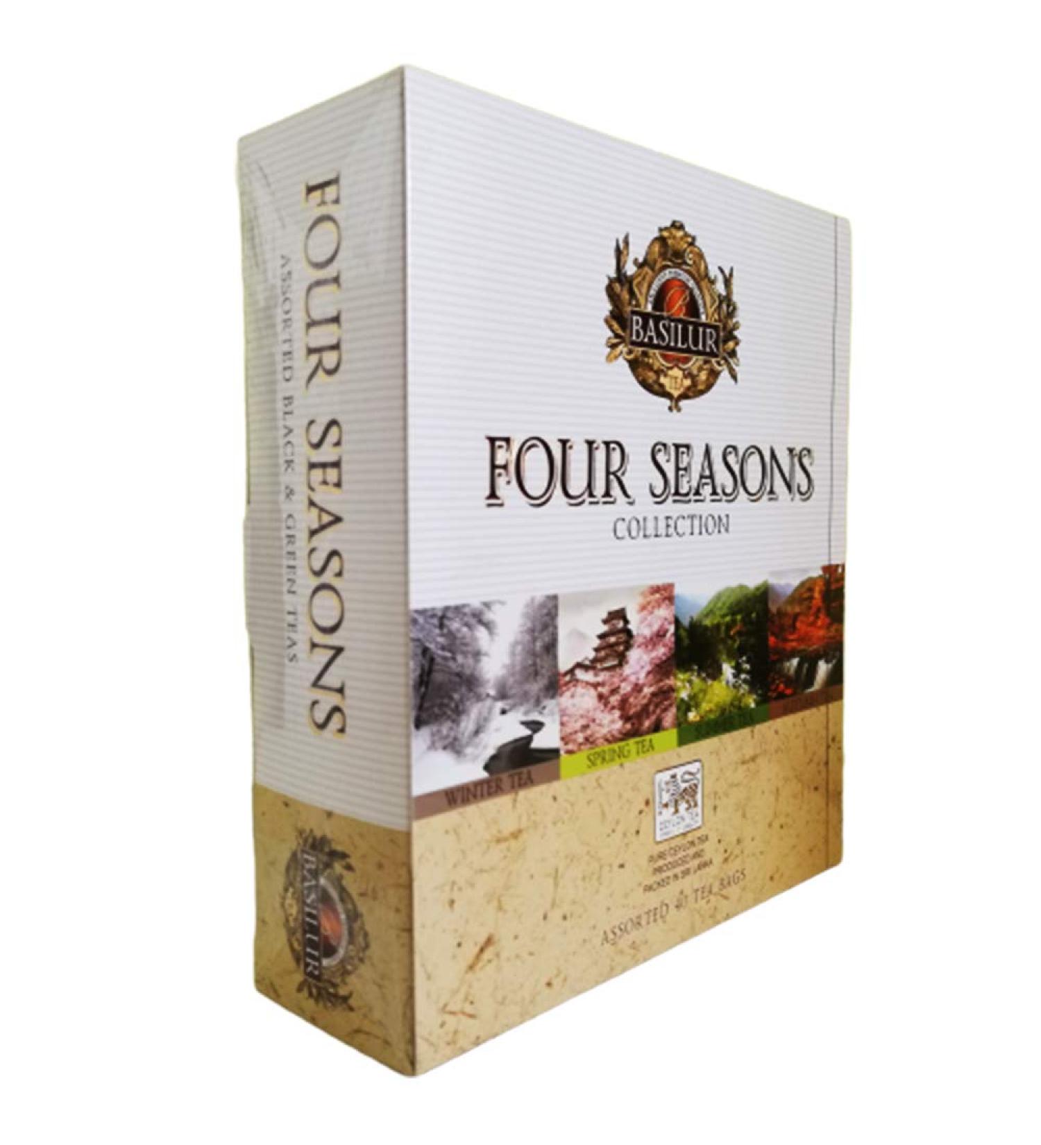 BASILUR Basilur Four Seasons 4 Tea Bags 40 Black Green Tea Bags