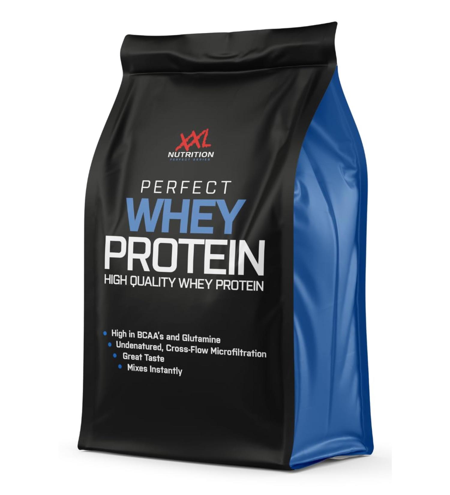 XXL Nutrition Perfect Whey Protein - 100% Pure Concentrate 78.5% Protein EAA & BCAA Pistachio Flavor - 750g - Best Quality Protein Powder for Muscle Growth & Recovery - Buy Online on GoSupps.com