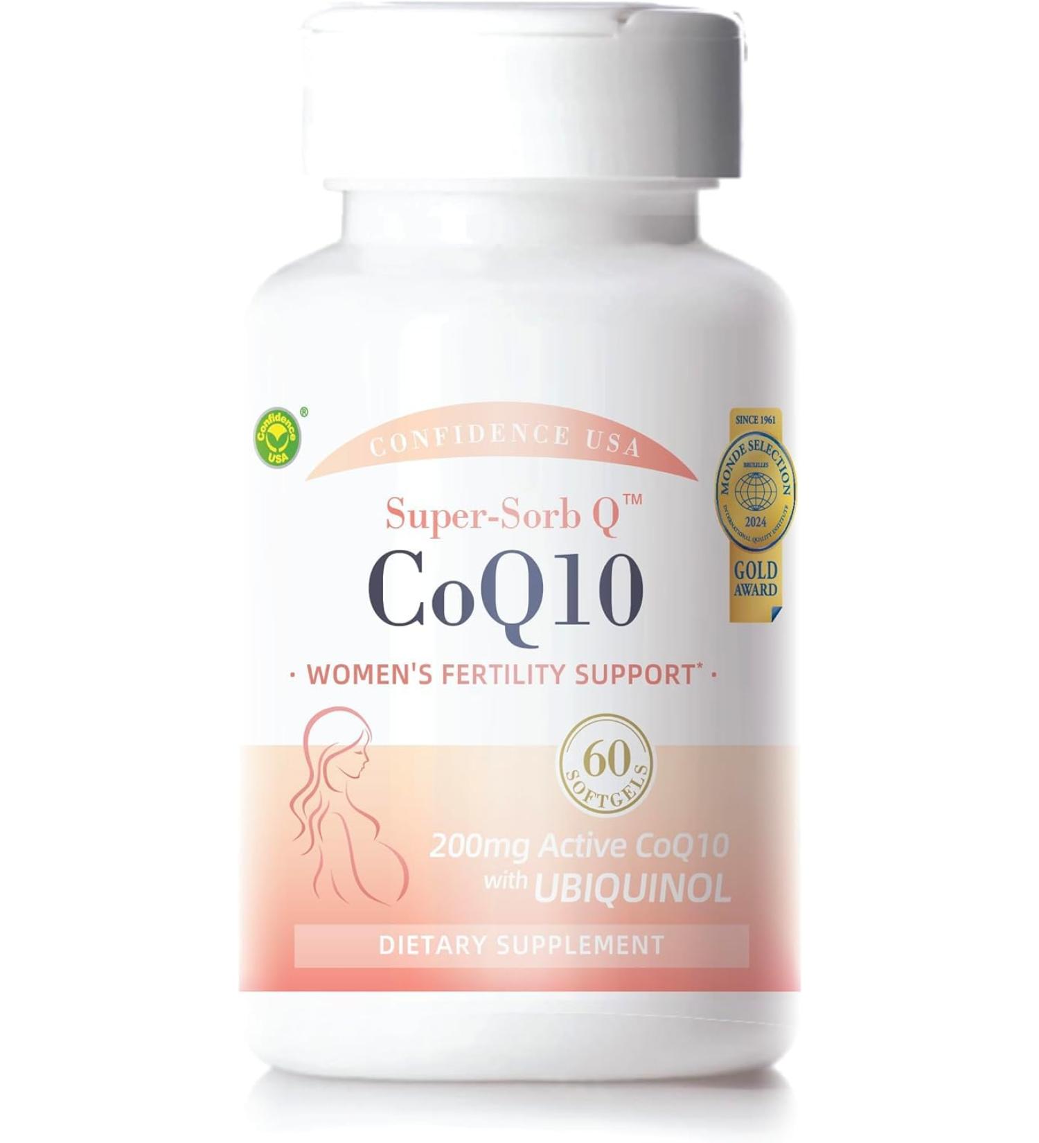 CFD Super-Sorb Q 200mg CoQ10 & Ubiquinol - Fertility Support Supplements (60 Softgels) - International Shipping Available - Buy Online on GoSupps.com