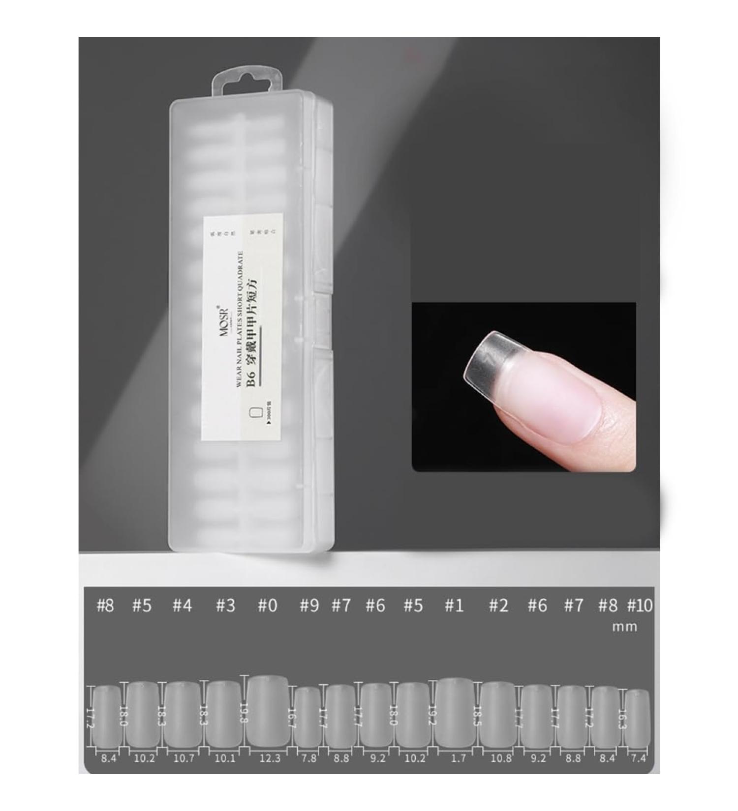 Transparent Natural False Nail Tips Extension Cover Artificial Fake Nails Finger Sculpted Manicure Tools Salon Home DIY - Buy Online on GoSupps.com