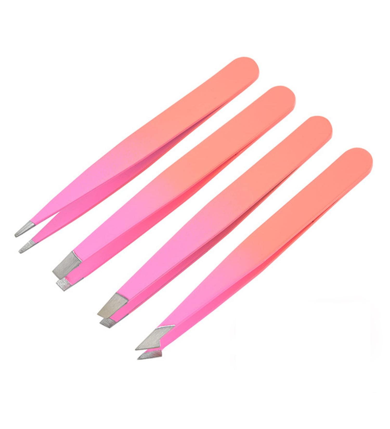 Professional Tweezers Set for Eyebrows and Facial Hair Removal - Stainless Steel Precision Pointed and Slant Tweezers Kit for Men and Women - Buy Online on GoSupps.com