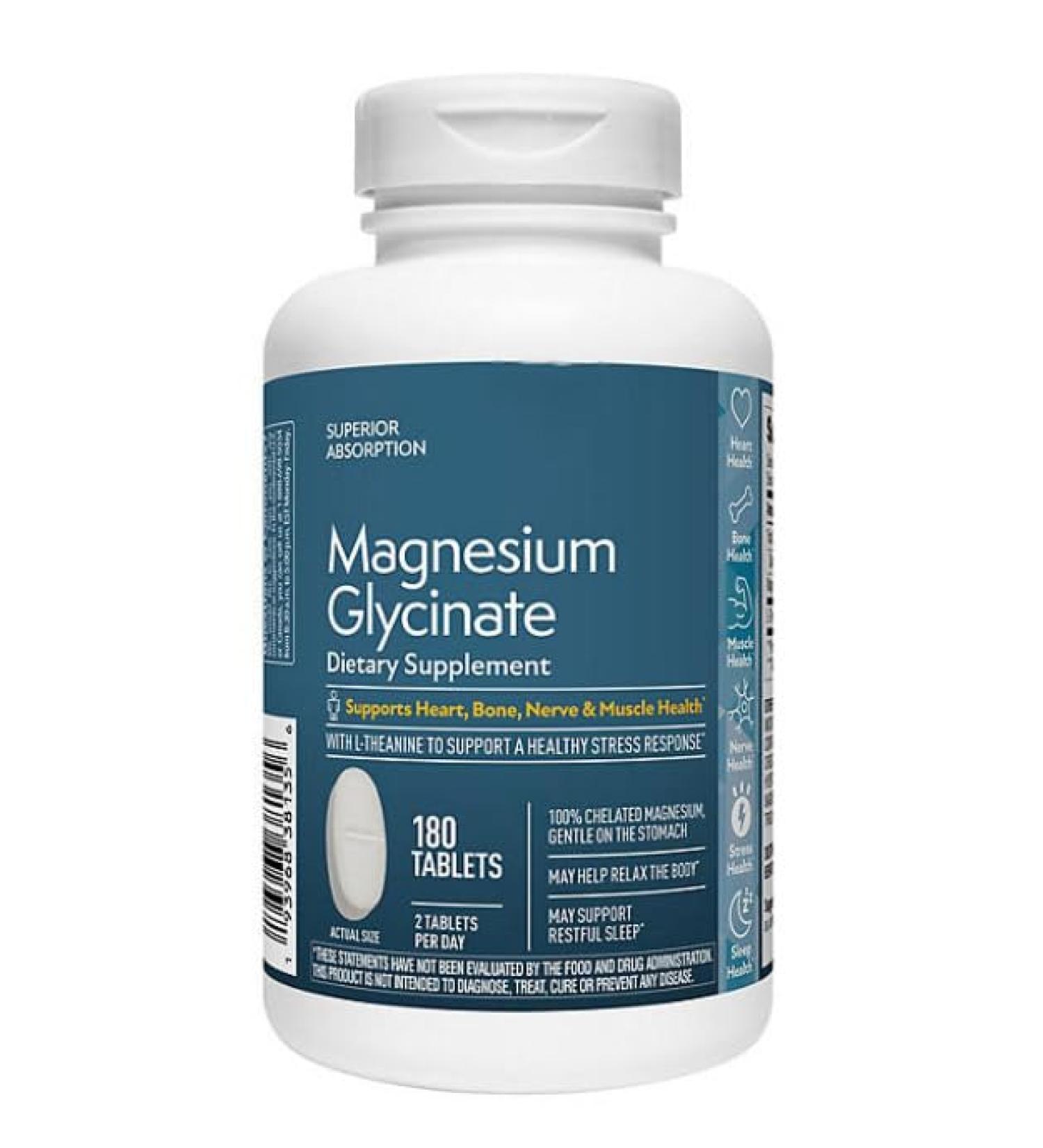 Magnesium Glycinate with L-Theanine Tablets 180 ct. - Buy Online on GoSupps.com
