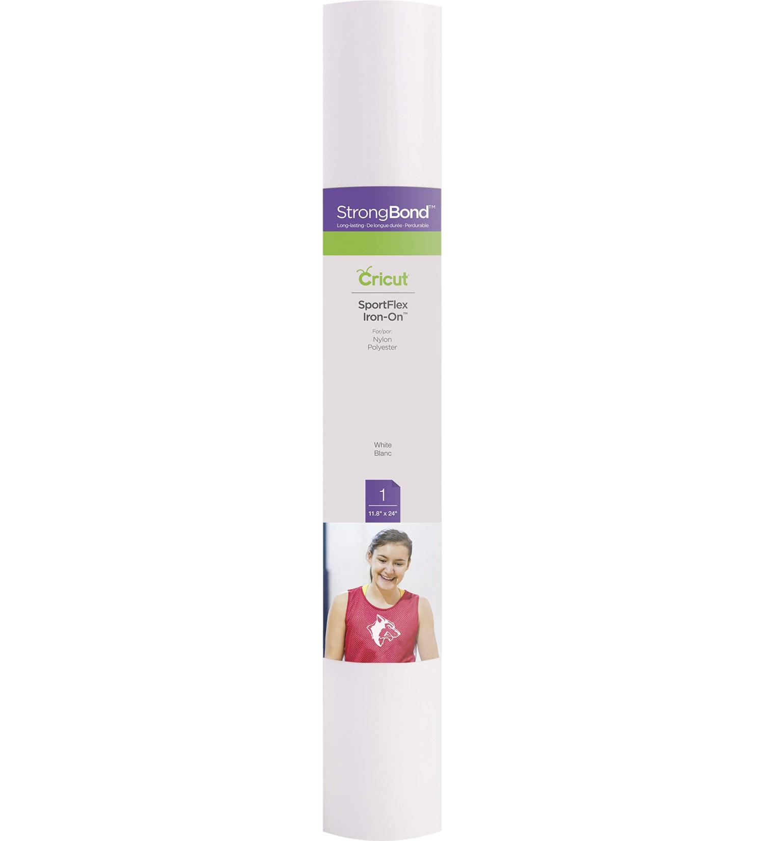 Cricut SportFlex White Iron-On Vinyl Roll - DIY Supplies - 11.8 x 24 - Buy Online on GoSupps.com