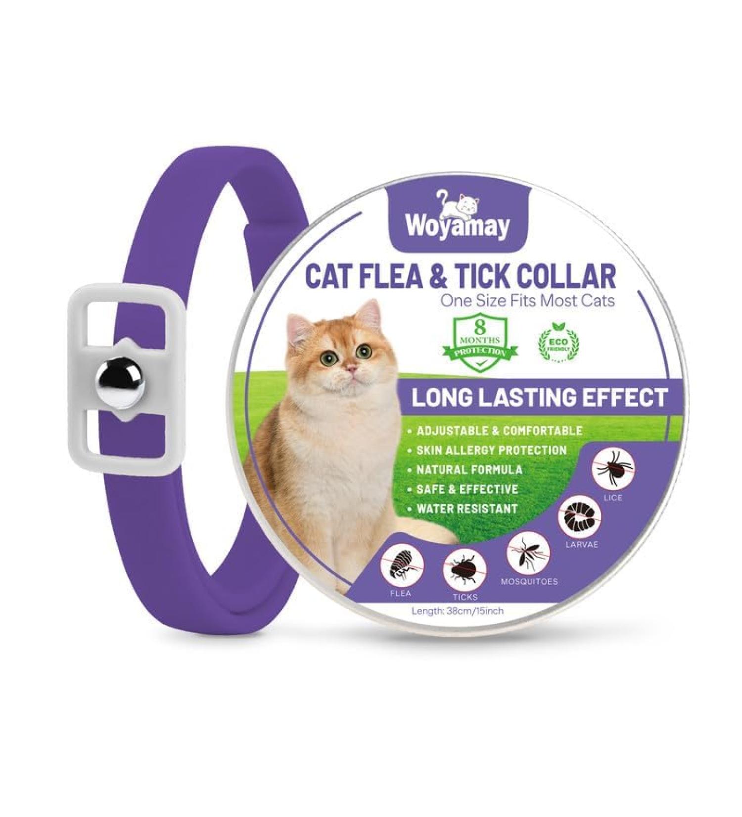 Cat Repellent Treatment Adjustable Cat Repellent Collars Natural Protection Repellent Collar for Cats Water Resistant Repellent Collar for Cats Small-Medium-Large Purple 1pack - Buy Online on GoSupps.com