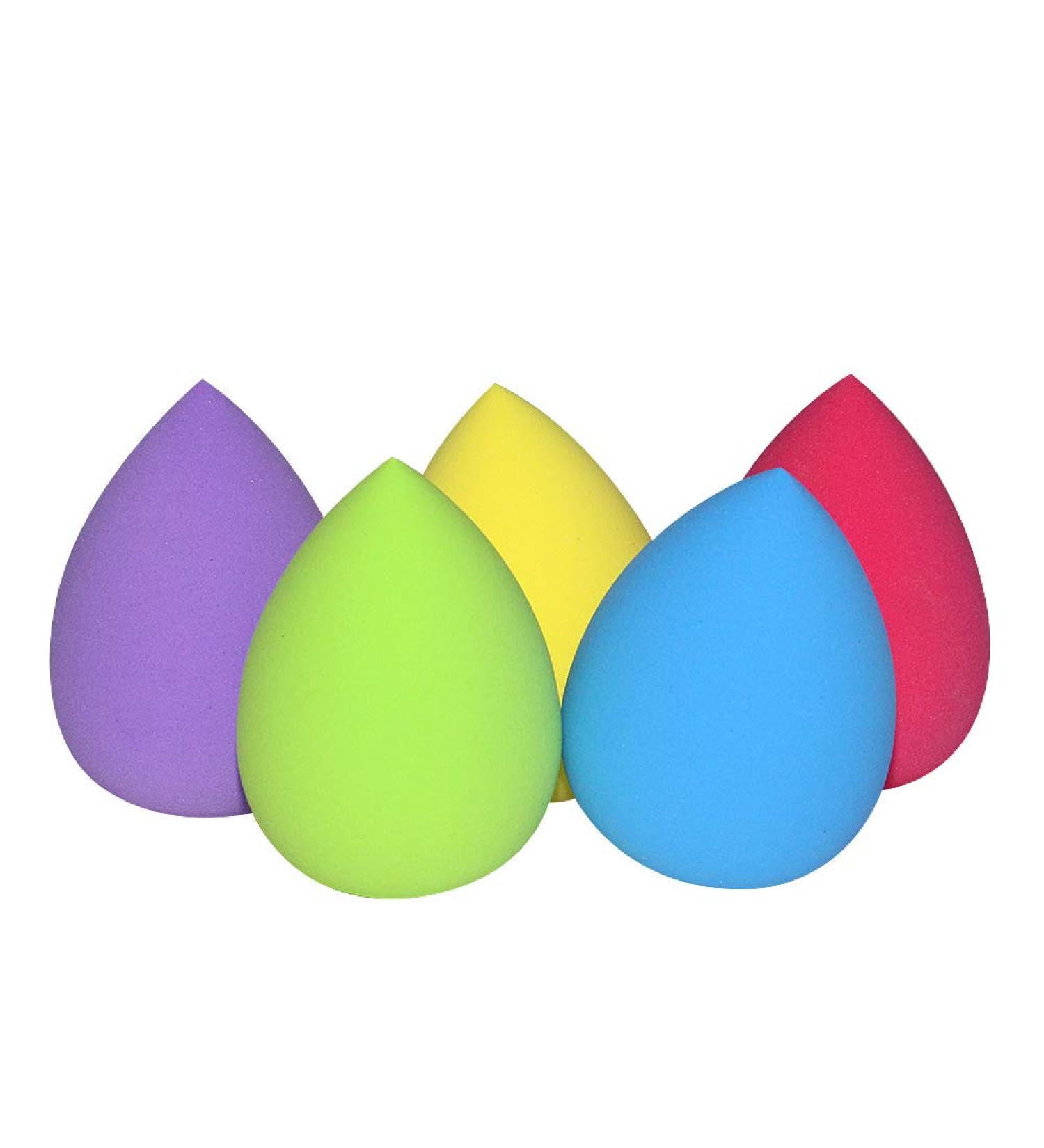 hdaba 5 Pcs Makeup Sponges Blender Beauty Foundation Blending Sponge Flawless for Liquid Cream and Powder latex free Multi-colored Makeup Sponges - Buy Online on GoSupps.com
