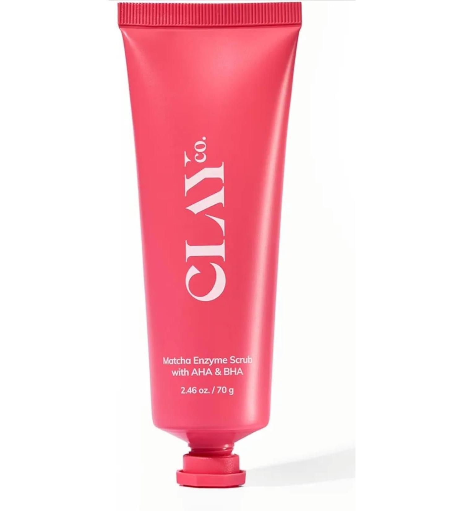 CLAY.co. Matcha Enzyme Scrub with AHA & BHA 2.46 oz Exfoliating Face Scrub - Buy Online on GoSupps.com