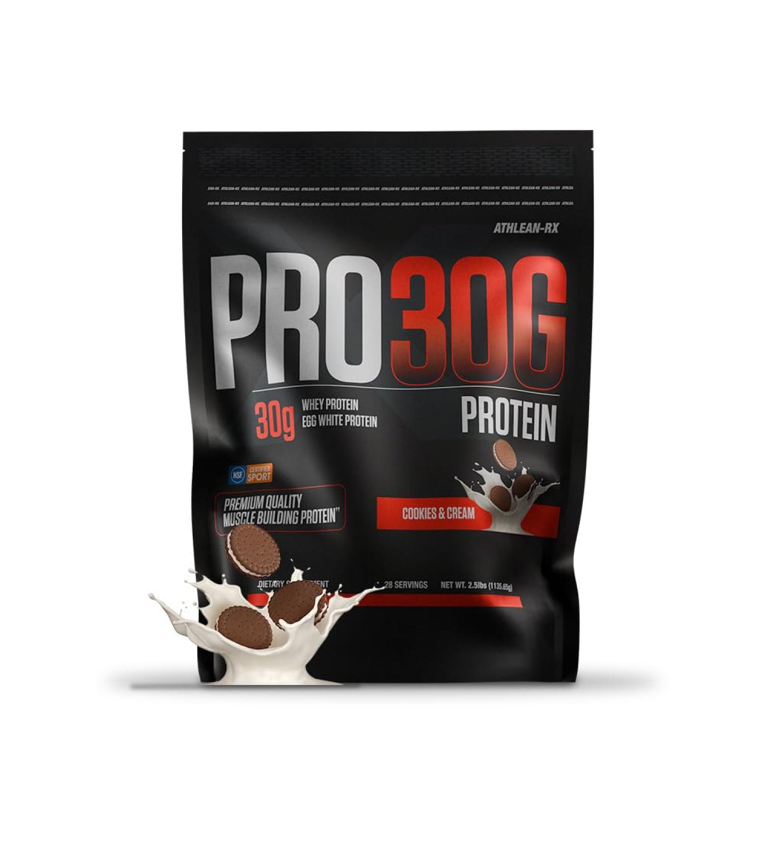 ATHLEAN-X PRO-30G Premium Whey Protein Isolate Powder Cookies and Cream Gluten-Free Low Sugar 30g of High Protein Powder for Muscle Recovery & Growth Cookies and Cream 2.78 Pound (Pack of 1) - Buy Online on GoSupps.com