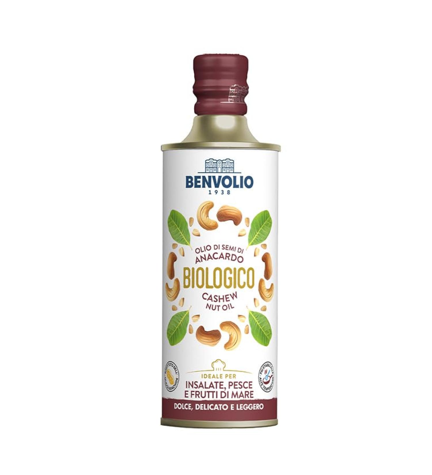 BENVOLIO - Organic Cashew Oil - 500ml - Sustainable Alternative to Organic Peanut Oil High Smoke Point and Thermal Stability for Frying and Cooking Cashew (1 Organic Cashew) - Buy Online on GoSupps.com