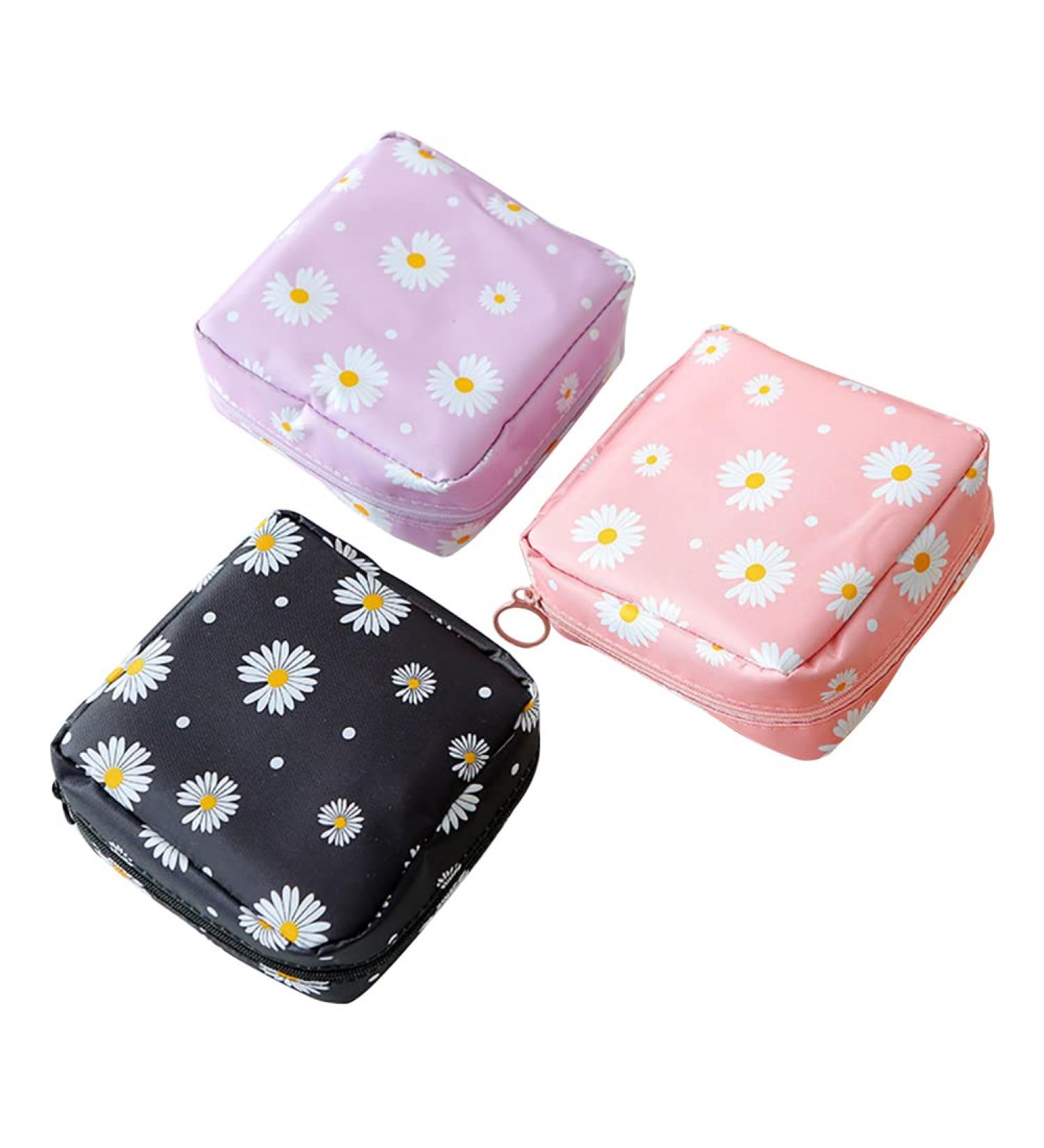 Shop GSHLLO 3-Piece Women's Menstrual Pad Bag Set - Zip Tampon Pocket & First Period Kit for Girls - Storable Convenient Feminine Products - Buy Online on GoSupps.com