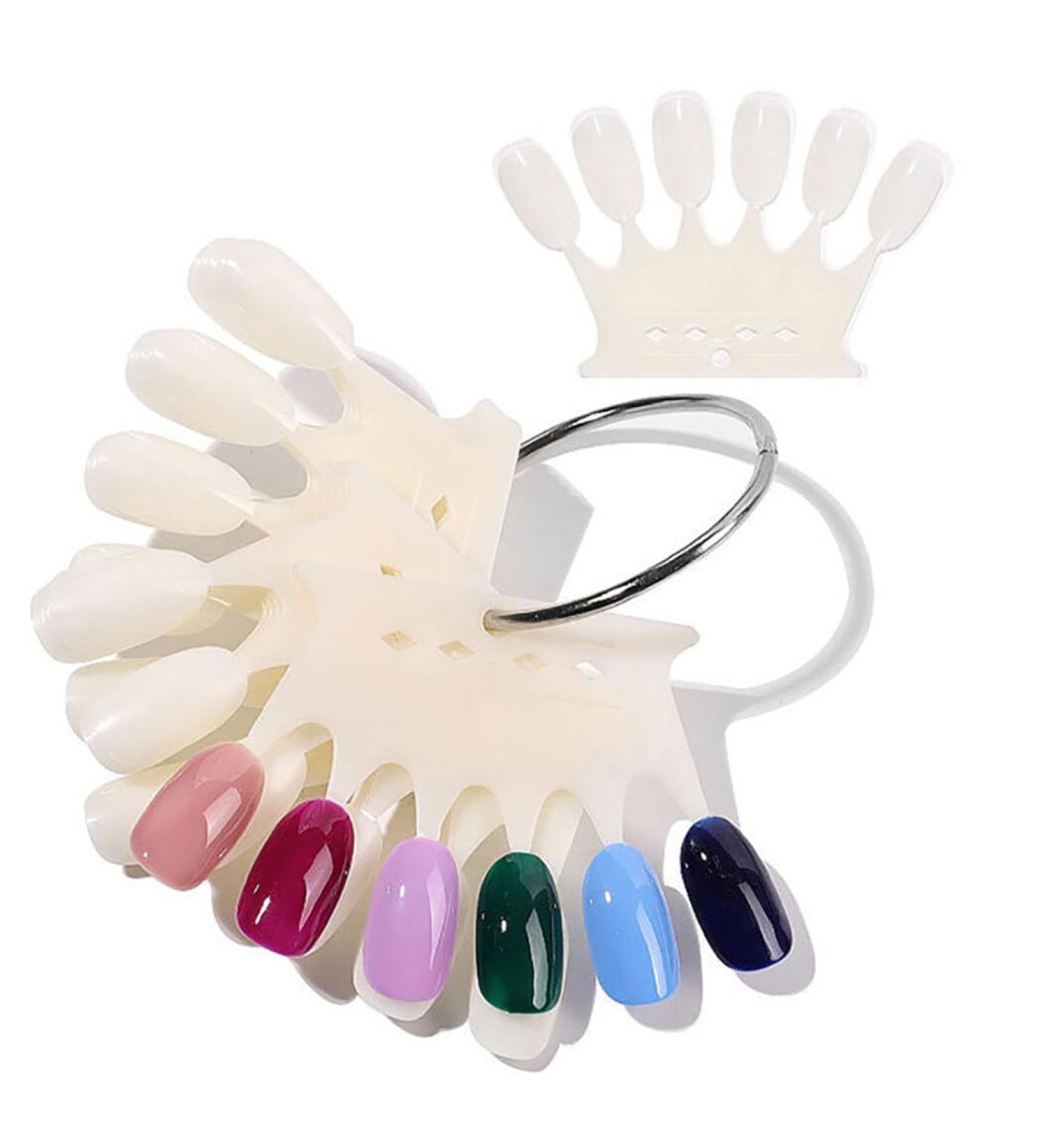 Crown Themed Nail Display Board with 10 sheets for DIY Color Card Practice Fake Nails Fashioned for Women Girls - Buy Online on GoSupps.com