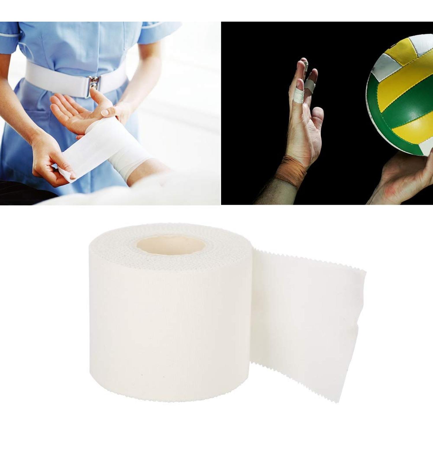 Self-Adhesive Bandage - White Cotton Finger & Ankle Wrap for Sports & First Aid | Ideal for Piano Volleyball & Basketball - Buy Online on GoSupps.com