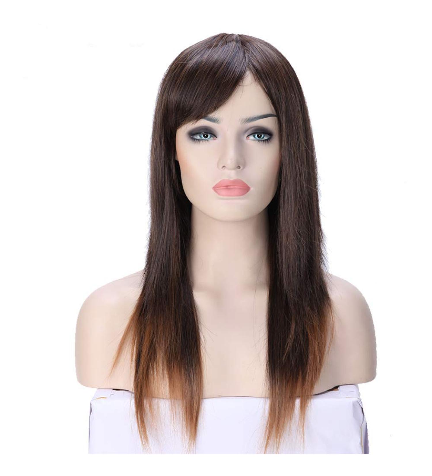 SHIYID Women's Long Straight Synthetic Wig - Heat Resistant Red Brown Hair for Daily & Costume Use - Buy Online on GoSupps.com