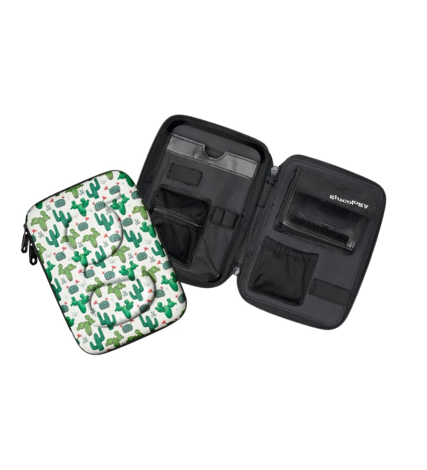 Glucology Oversized Diabetes Accessories Bag - Ultimate Organizer for Blood Sugar Test Strips & Glucose Meter (Cactus Design) - Buy Online on GoSupps.com