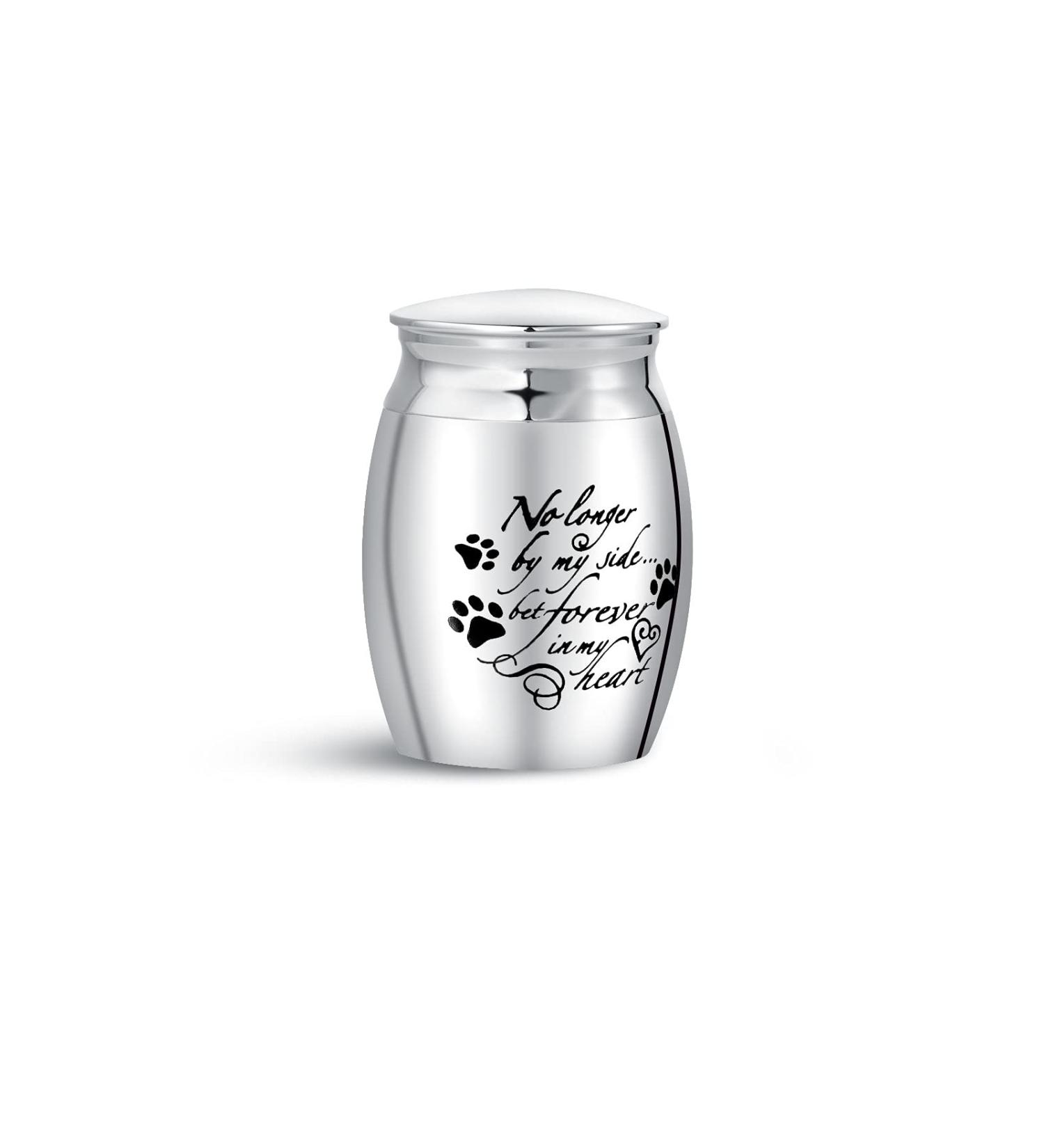 MiniJewelry No Longer by My Side Mini Funeral Sepulchral Cinerary Urn for Ashes Funeral Sepulchral Cinerary Funeral Keepsake Dog Cat Mum Dad Family Grandma Memorial Holder - Buy Online on GoSupps.com