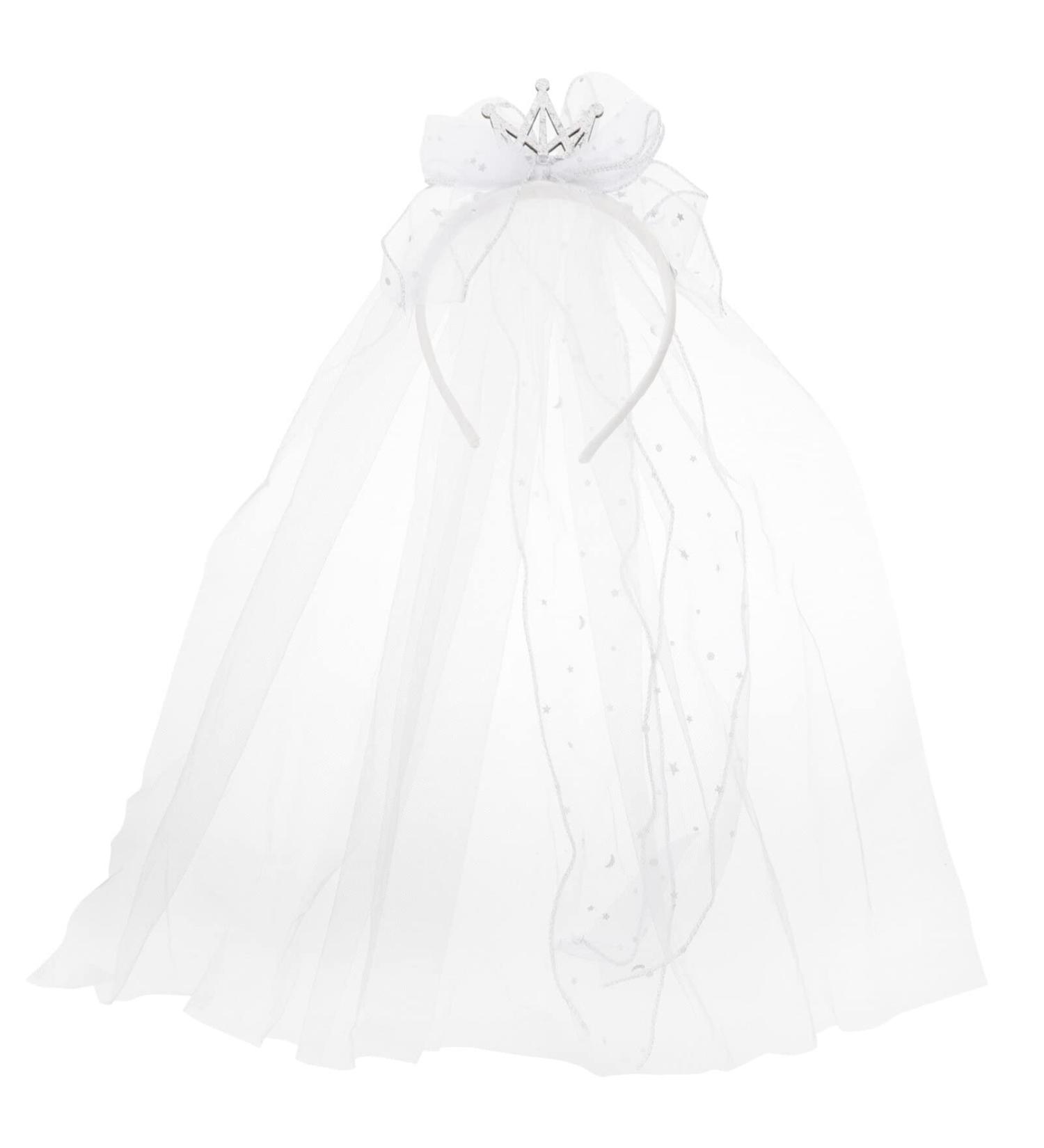 Amosfun Children's White Wedding Veil - Short Bride Veil Hair Accessories for Girls Perfect for Costumes & Photo Props - Buy Online on GoSupps.com