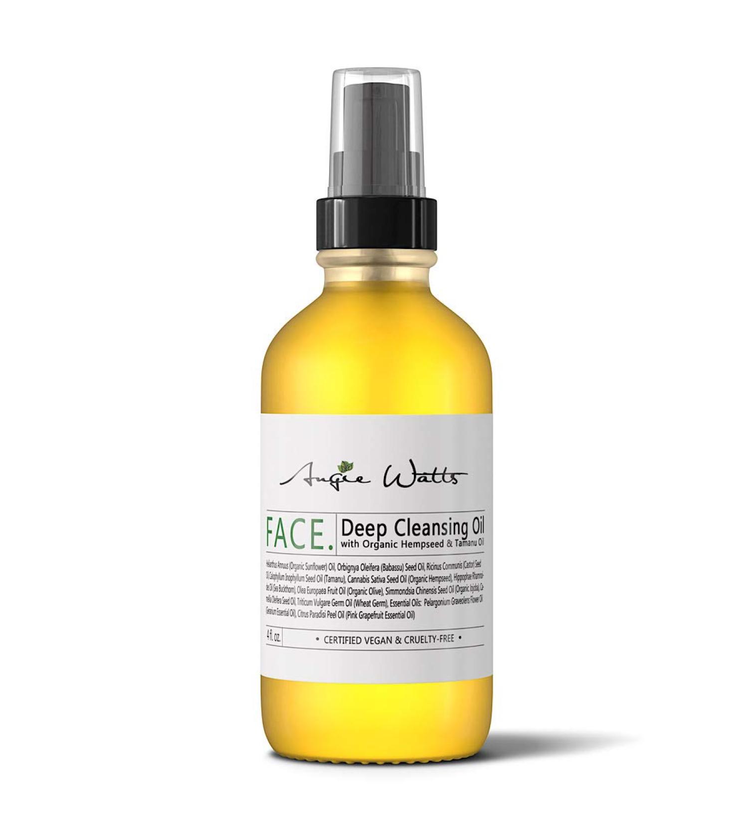 Buy Organic Deep Cleansing Oil 4oz | All-Natural Vegan Face Cleanser with Hempseed & Tamanu Oil | Soap-Free International Shipping - Buy Online on GoSupps.com
