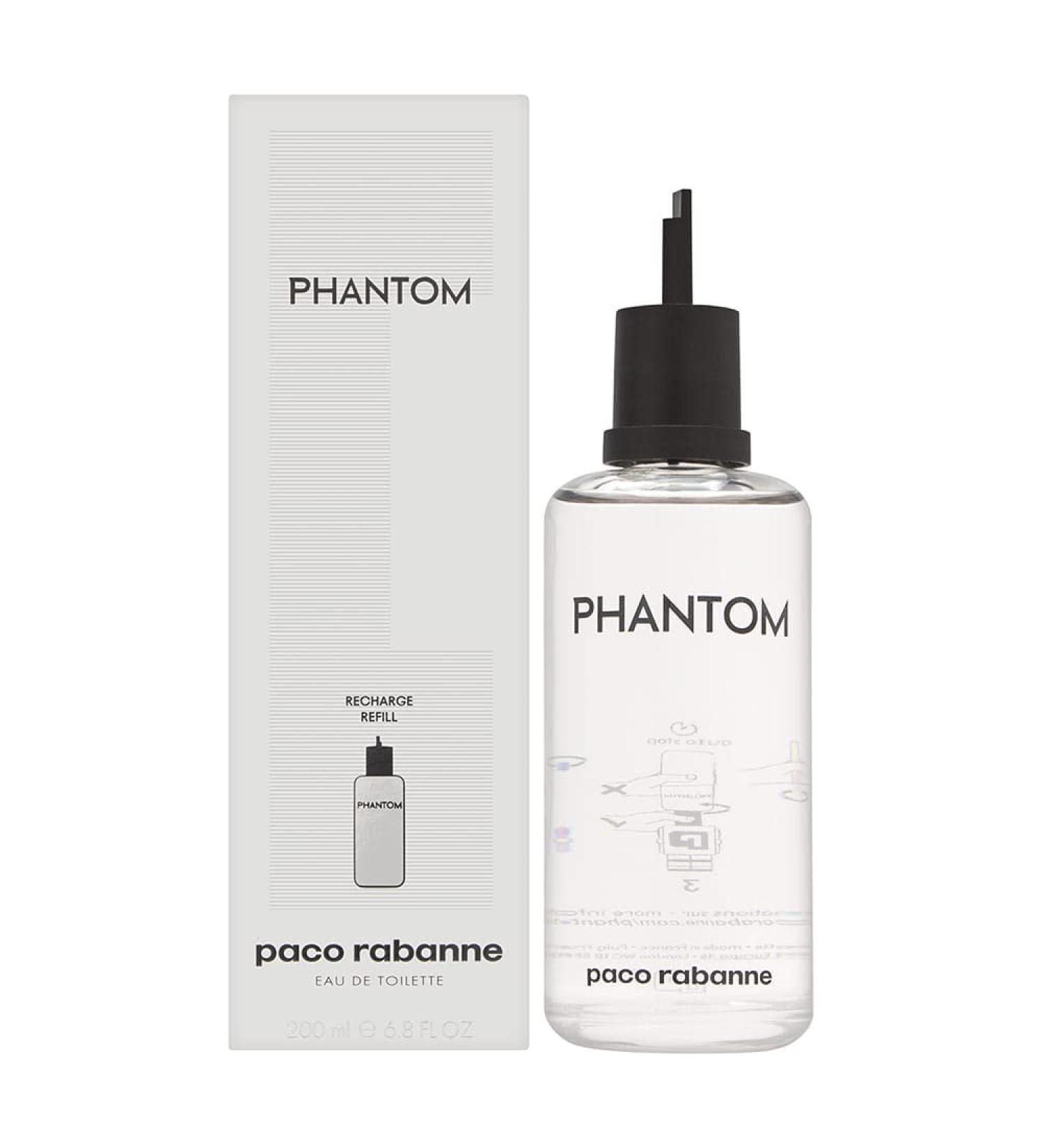 Phantom by Paco Rabanne for Men 6.8 oz Eau de Toilette Recharge Refill Fresh 6.8 Fl Oz (Pack of 1)