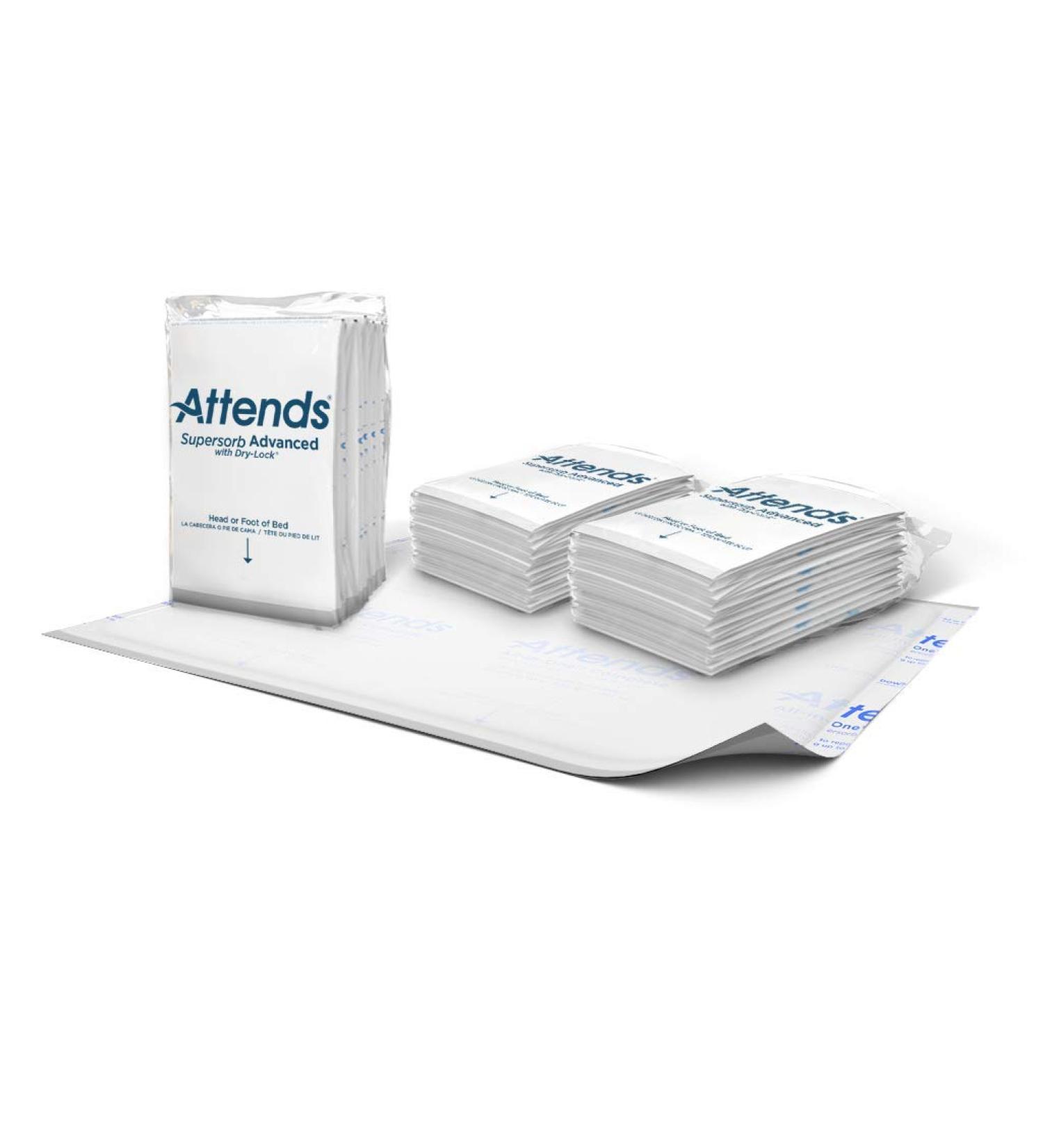 Attends Supersorb Advanced Premium Underpads - Adult Incontinence Care 30x36 - 5 Count (Pack of 12) - Buy Online on GoSupps.com