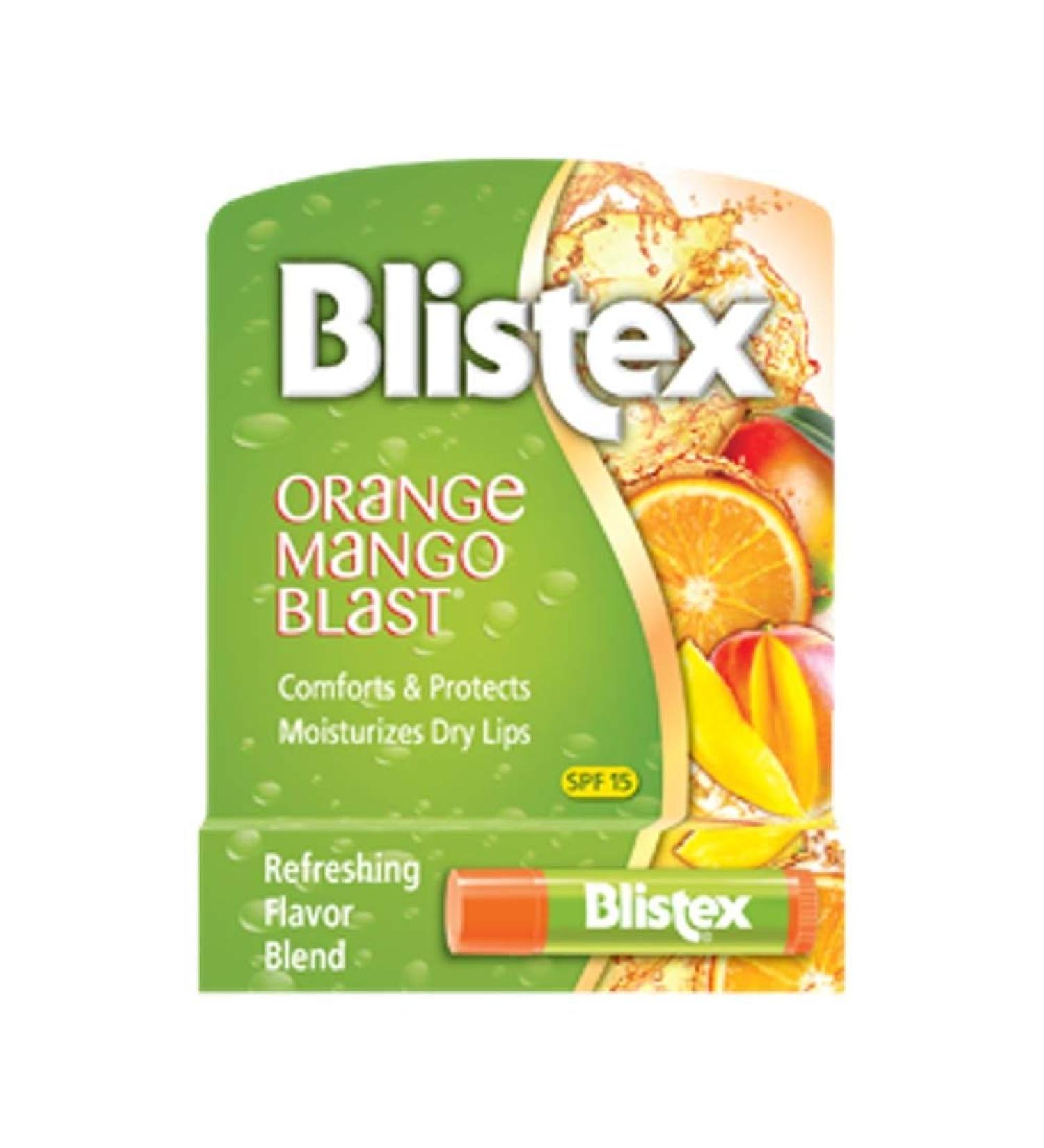 Blistex Lip Protectant SPF 15 Orange Mango Blast.15 oz (Pack of 7)