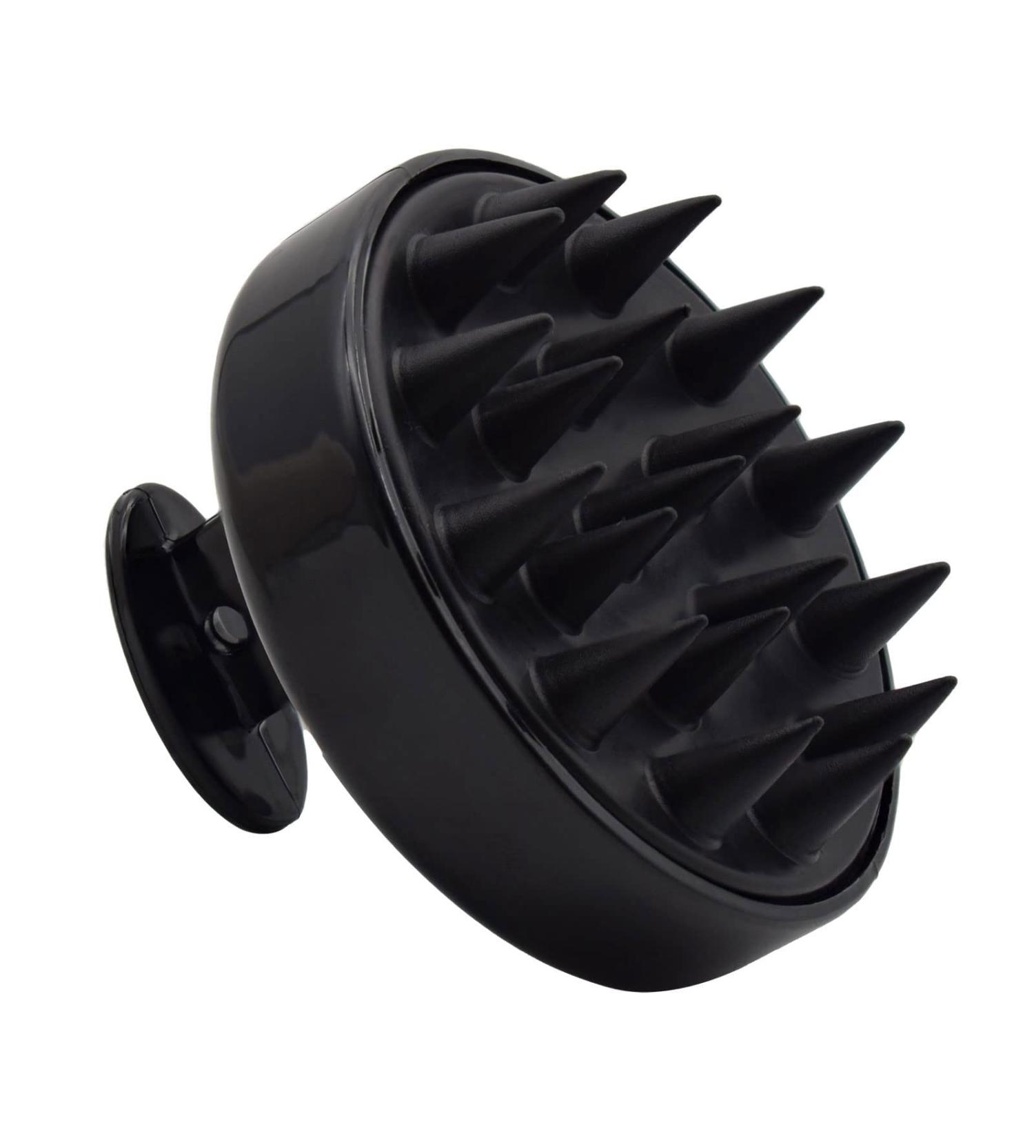 Soft Silicone Scalp Massager & Shampoo Brush for Hair Growth - Exfoliating Hair Wash Scrubber for Men Women & Pets (Black) - Buy Online on GoSupps.com