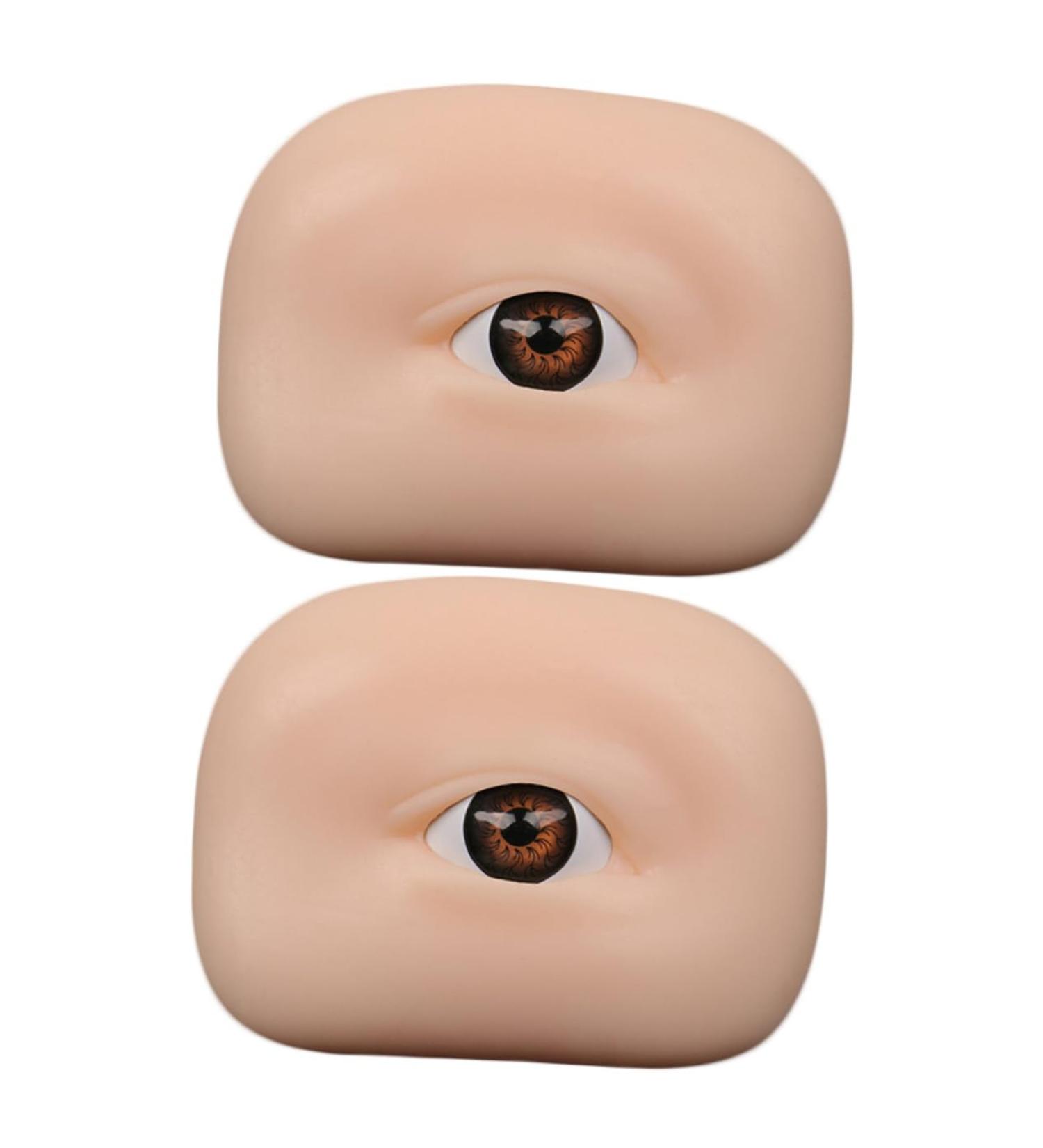 Angoily 2pcs Eye Practice Skin Eyeshadow Eye Skin Practice Tool Fake Skin for Training Semi-permanent Props 6.5x4.9cm As Shown - Buy Online on GoSupps.com