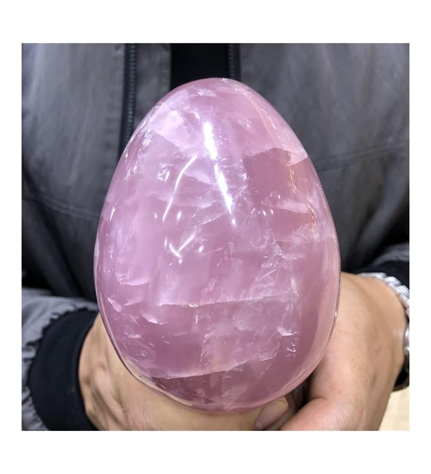 Natural Pink Rose Quartz Dragon Egg Crystal Specimen Quartz Crystal Egg 1pc kaixun (Size : 600g) - Buy Online on GoSupps.com