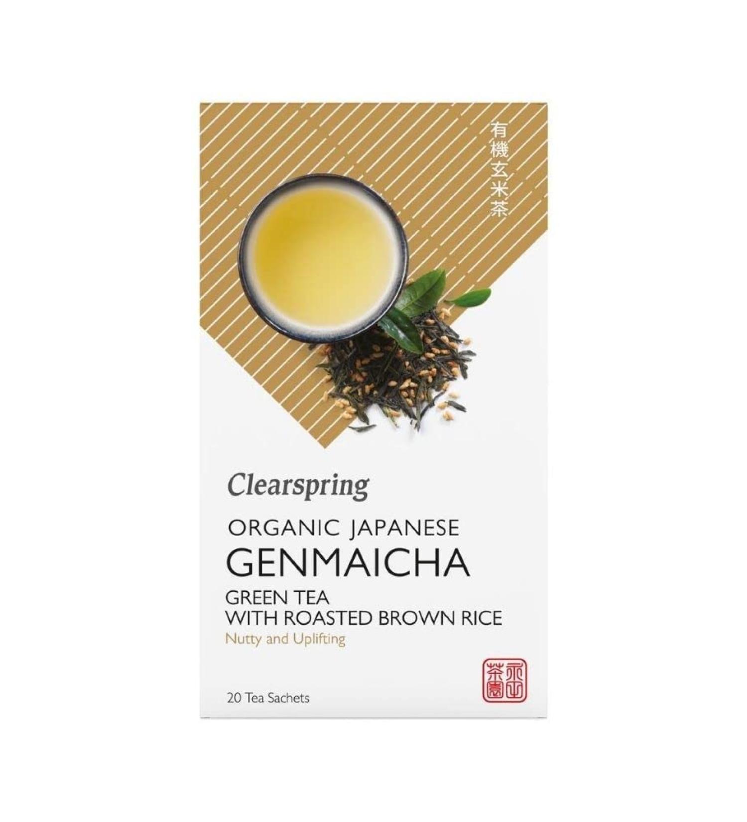 Clearspring Genmaicha Green Tea Bags 20 bags (Pack of 4)
