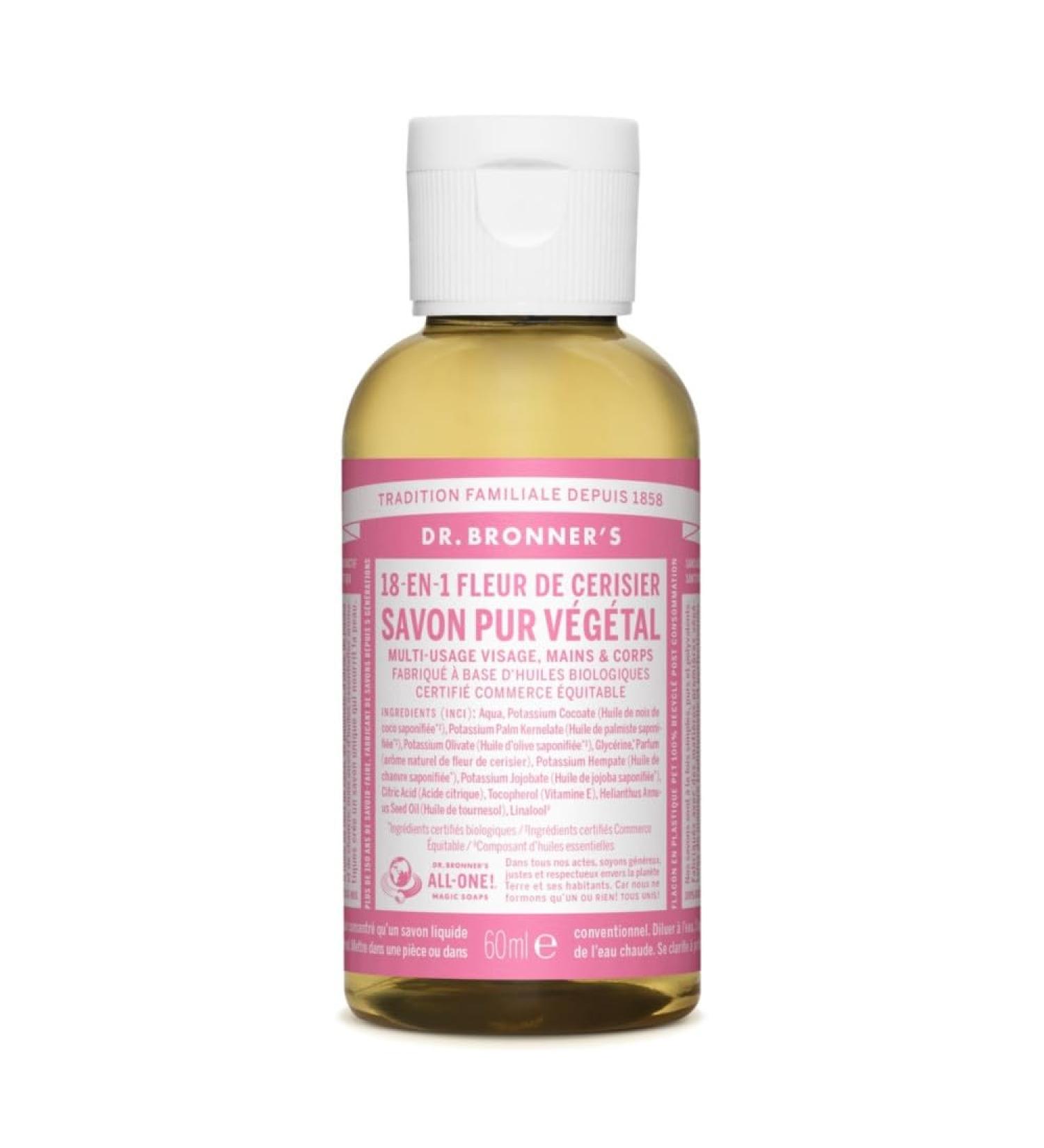  Dr. Bronner's Dr. Bronner's Cherry Blossom Liquid Soap 60ml - Buy Online on GoSupps.com