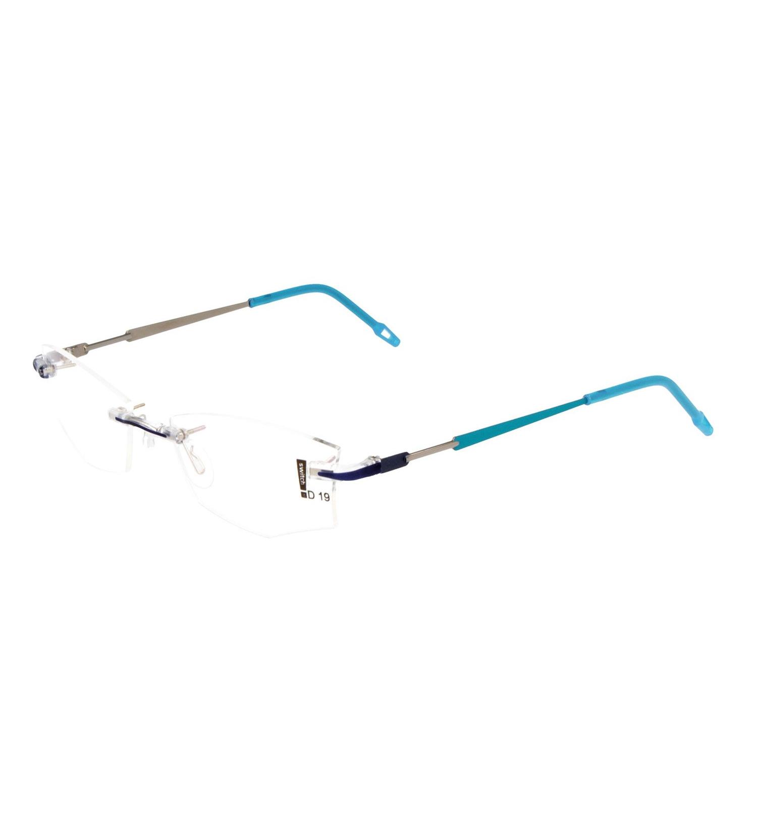 switch it set Combi 3236 interchangeable temples in the color blue-ruthenium-blue inside ruthenium-gloss