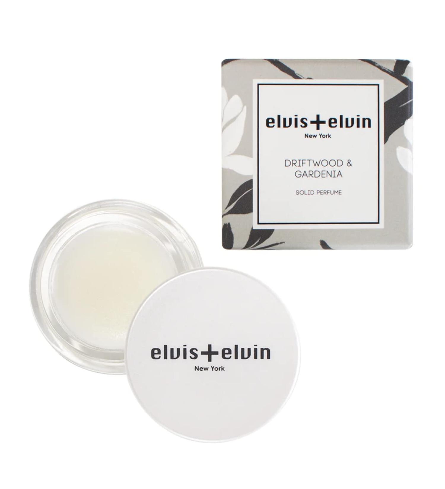 elvis+elvin solid perfume natural fragrance for women and man (Driftwood & Gardenia)