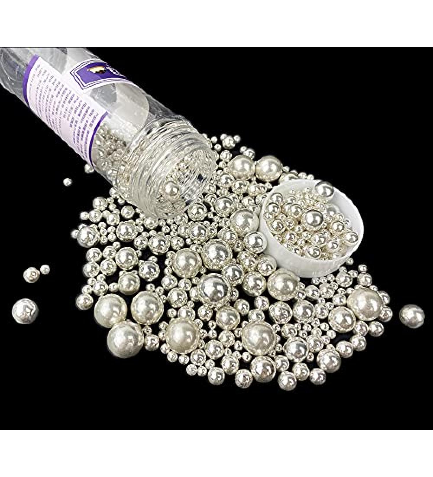 Edible Pearl Sugar Streusel Candies - 120g | Mixed Size Cake & Cupcake Decorations Ice Cream Toppers for Weddings & Parties - Buy Online on GoSupps.com